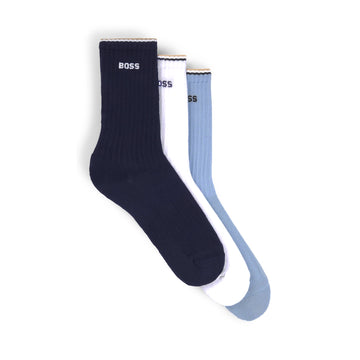 BOSS QS Rib Stripe Socks - 3 Pack
