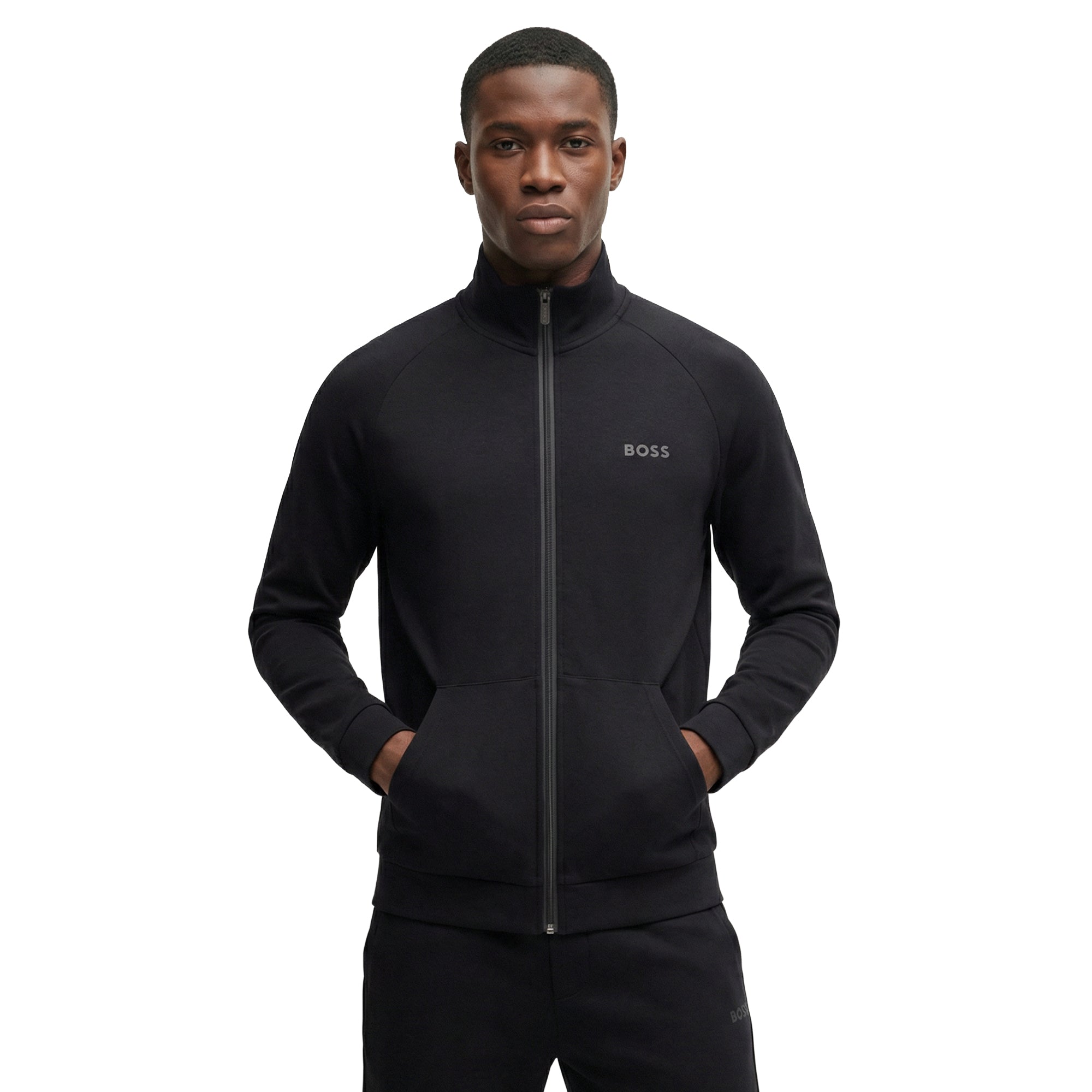 BOSS Authentic Z Full Zip Golf Jacket SU26 - Black 004 - 50545564