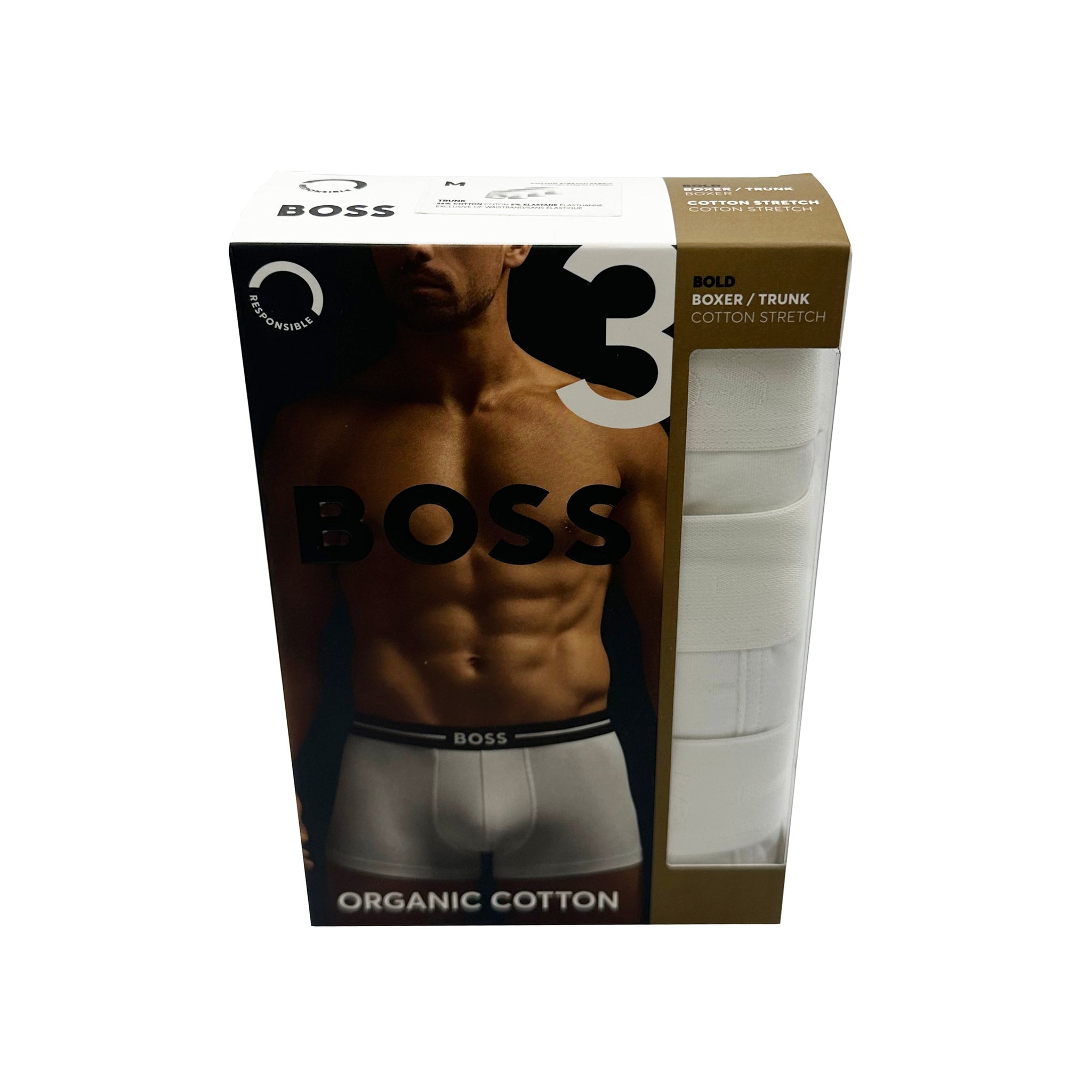 BOSS Bold Trunk 3-Pack White 100