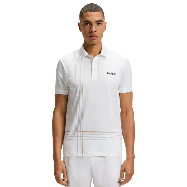 BOSS Check TOC Polo Shirt - White 100 - 50545692-100 - Function18