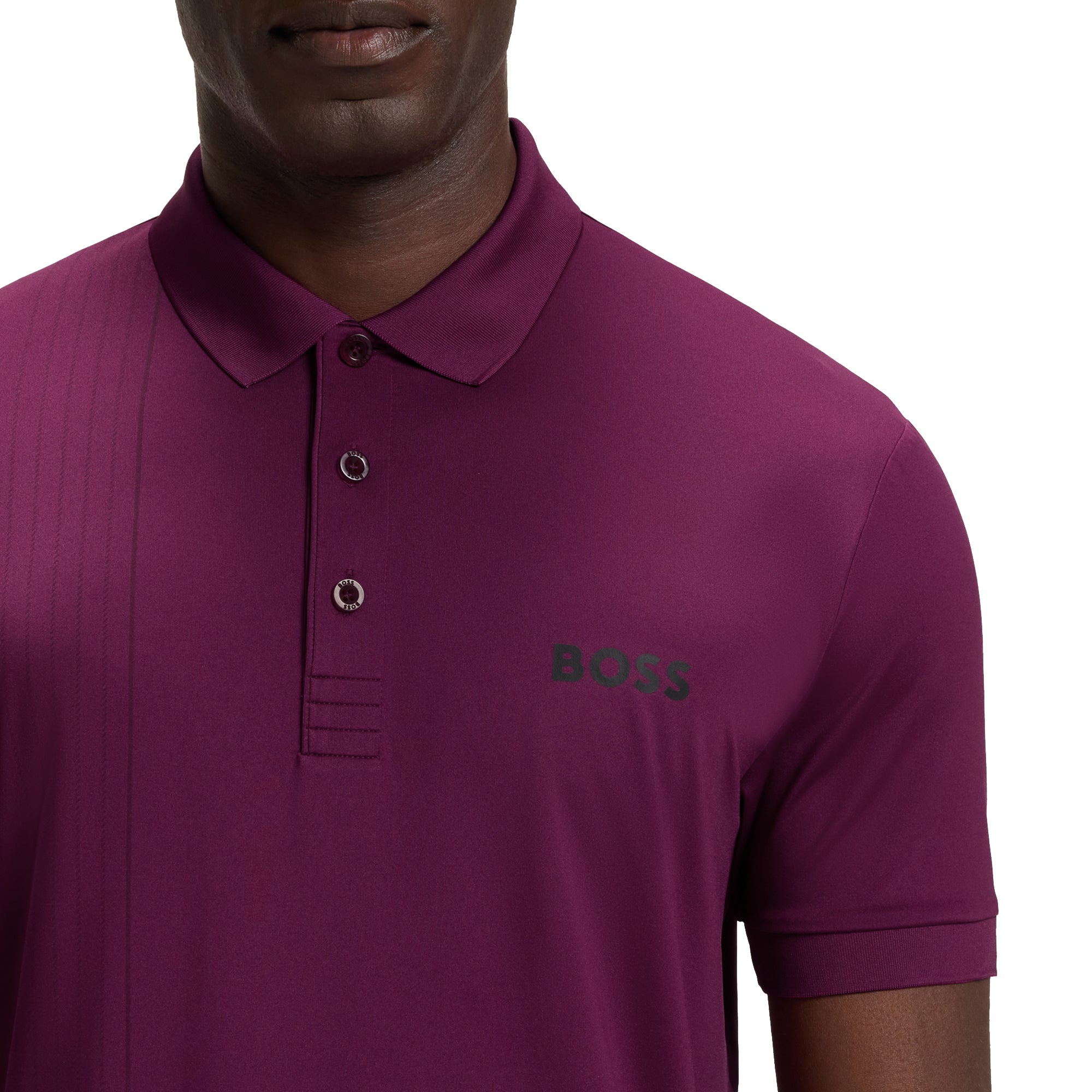 BOSS Check TOC Polo Shirt - Mulberry 674 - 50545692-674 - Function18 ...