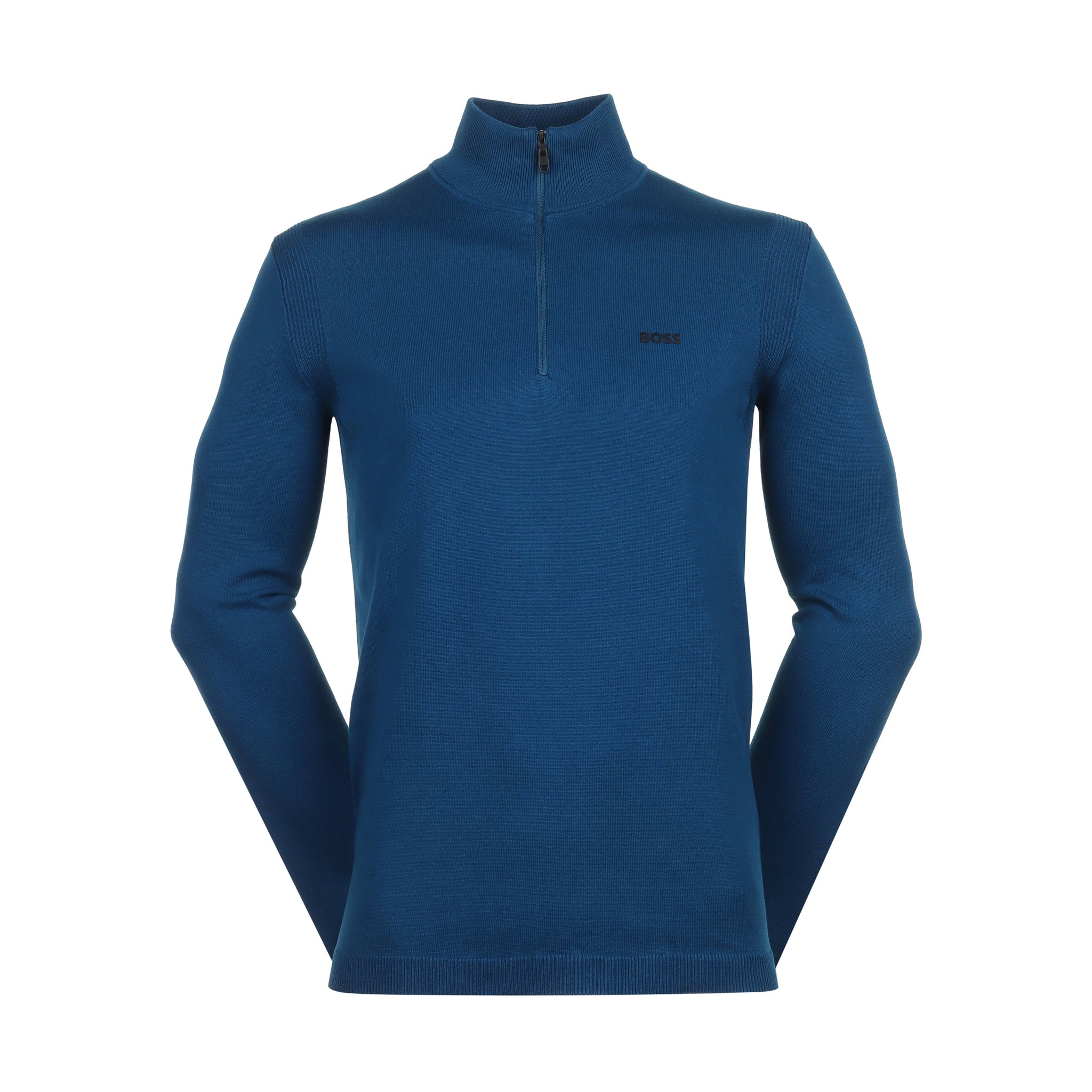 BOSS Ever-X 1/4 Zip Sweater WI24 Teal Blue 494