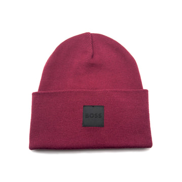 BOSS Fantastico_R Knitted Beanie Hat Red 640