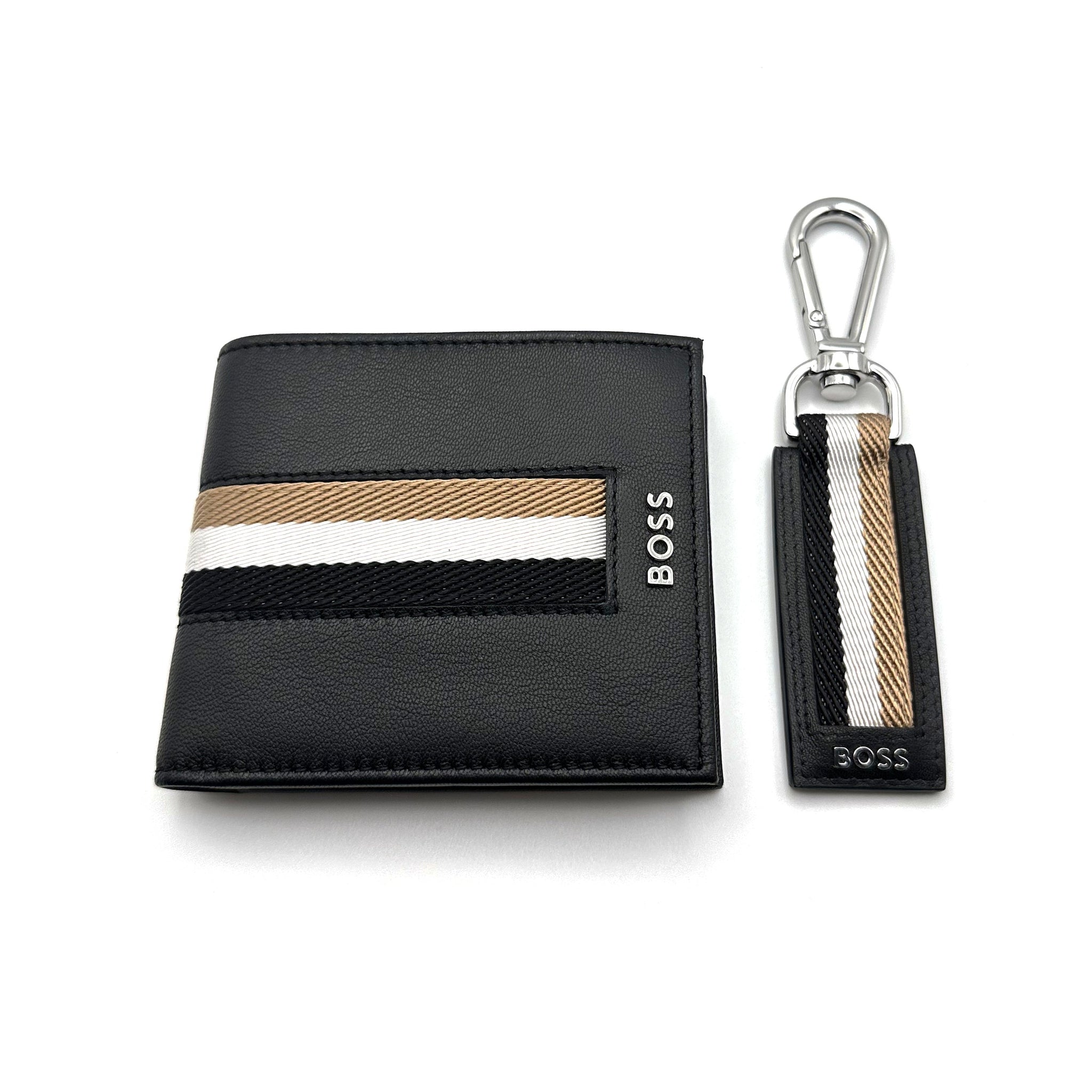 BOSS GB_Iconic Keyring and Wallet Black 001