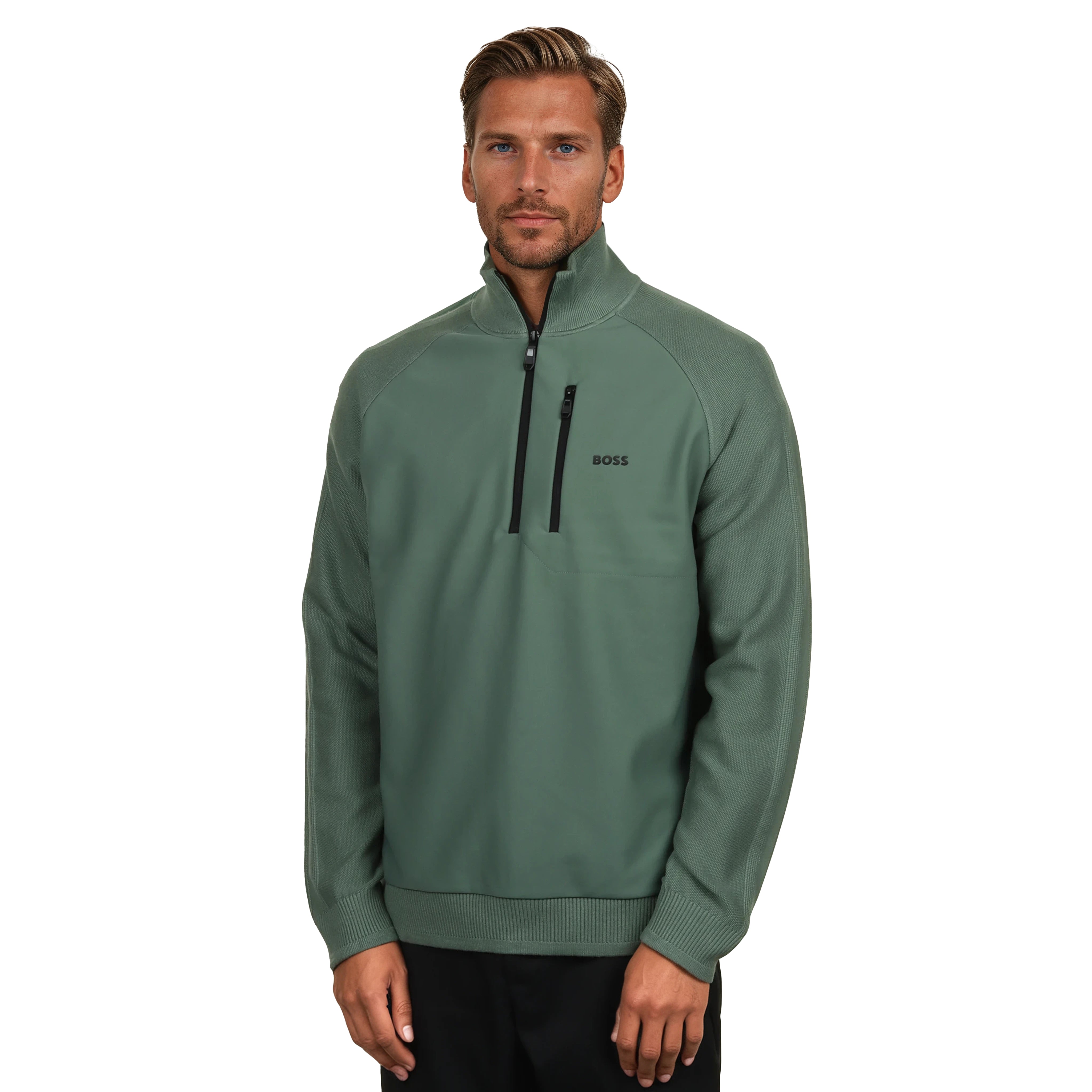 BOSS KN_Civic Hybrid 1/4 Zip WI25 - Dark Blue 402 - 50547504-402