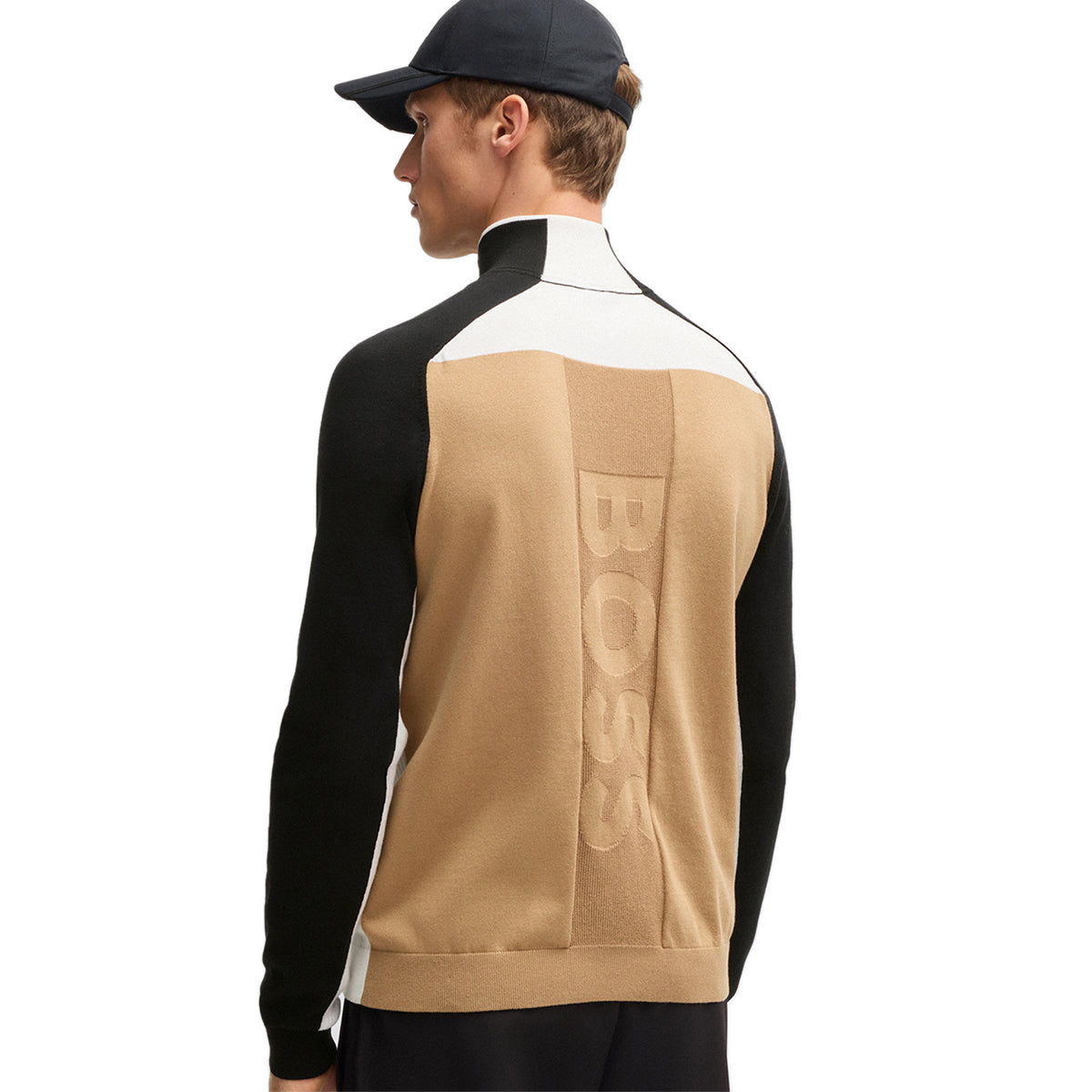 BOSS K_Hydro-X_1 Half Zip Sweater SP25 Black 001