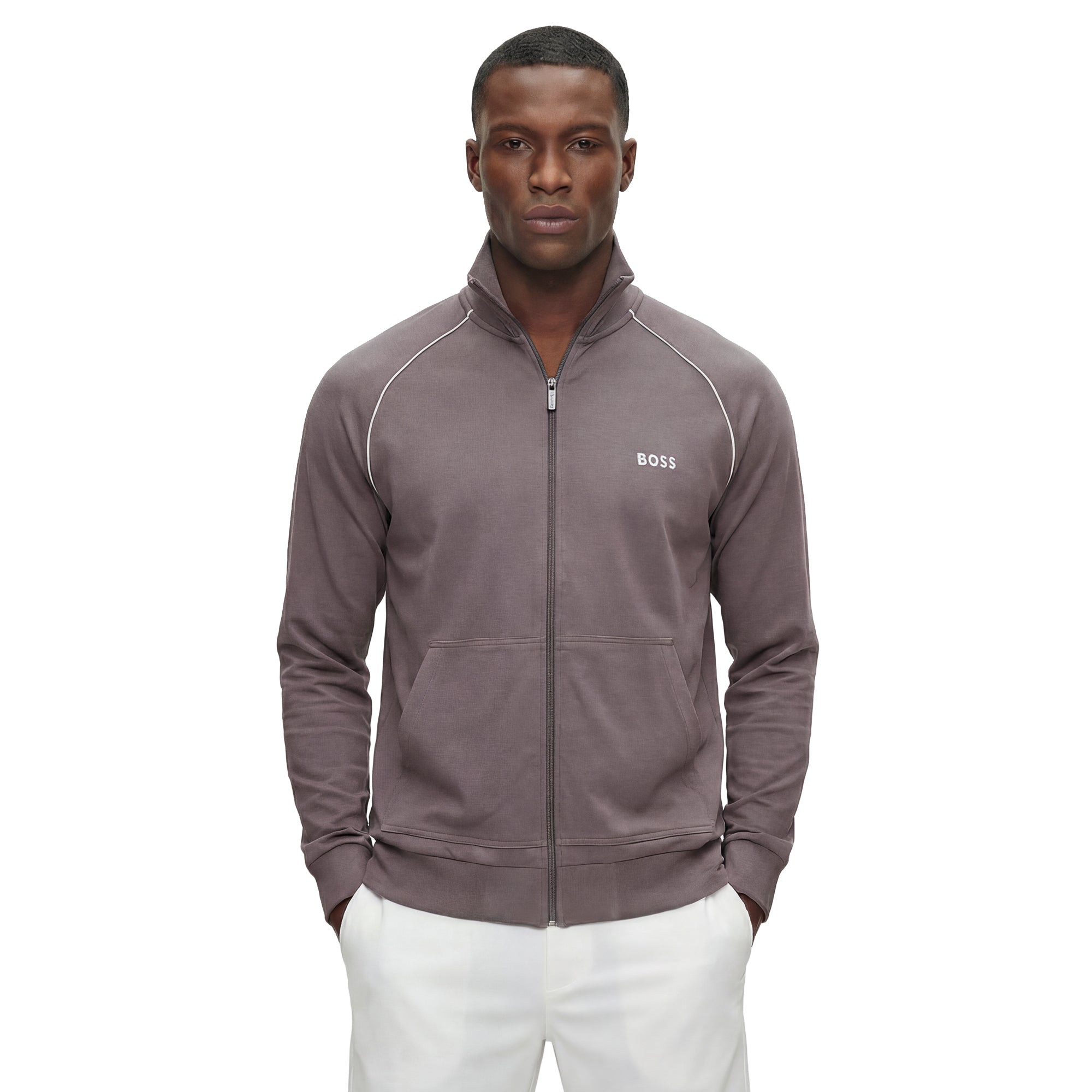 BOSS Mix&Match Full Zip Jacket FA25 - Navy Marl 460 - 50515307-460