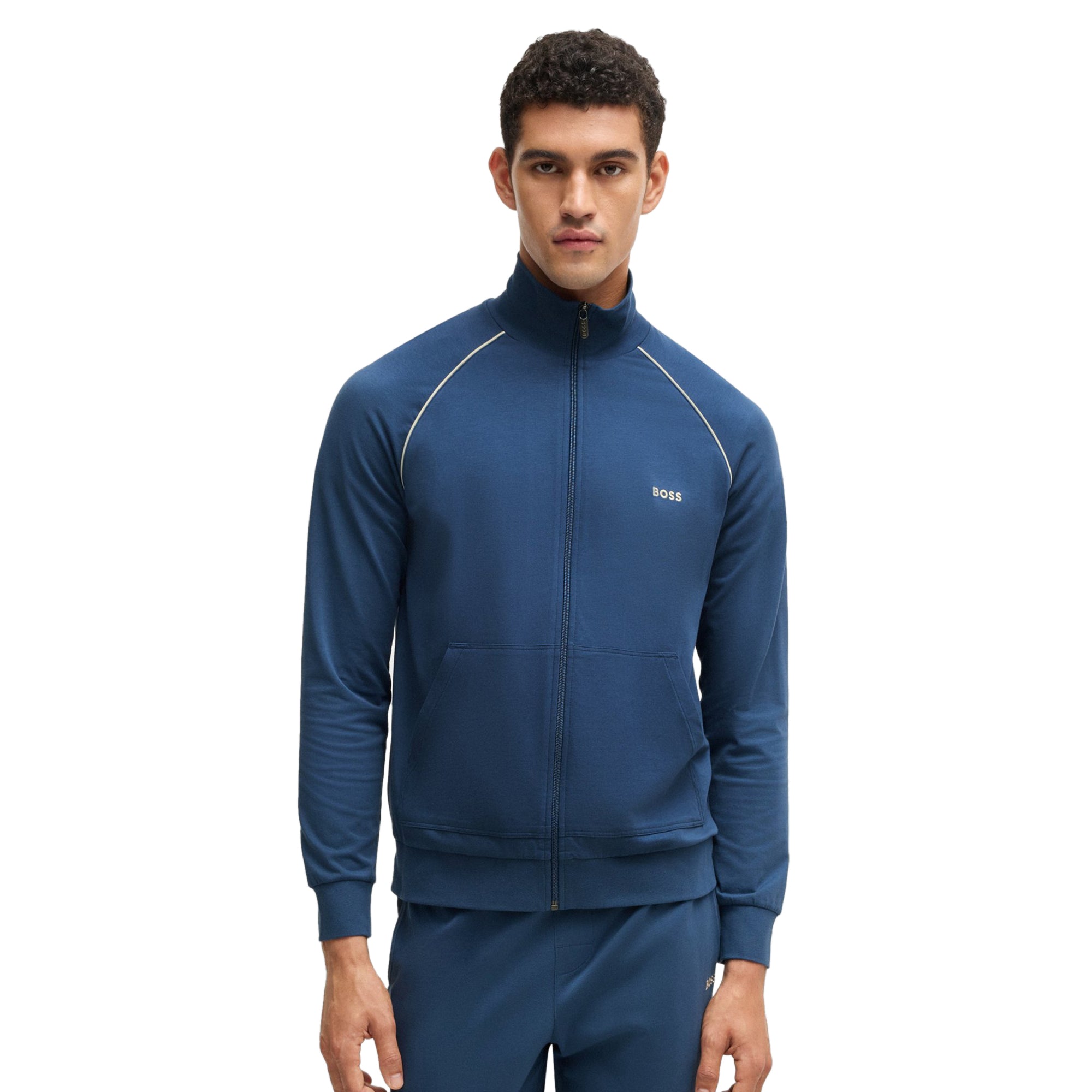 BOSS Mix&Match Full Zip Jacket SP25 Medium Blue 425
