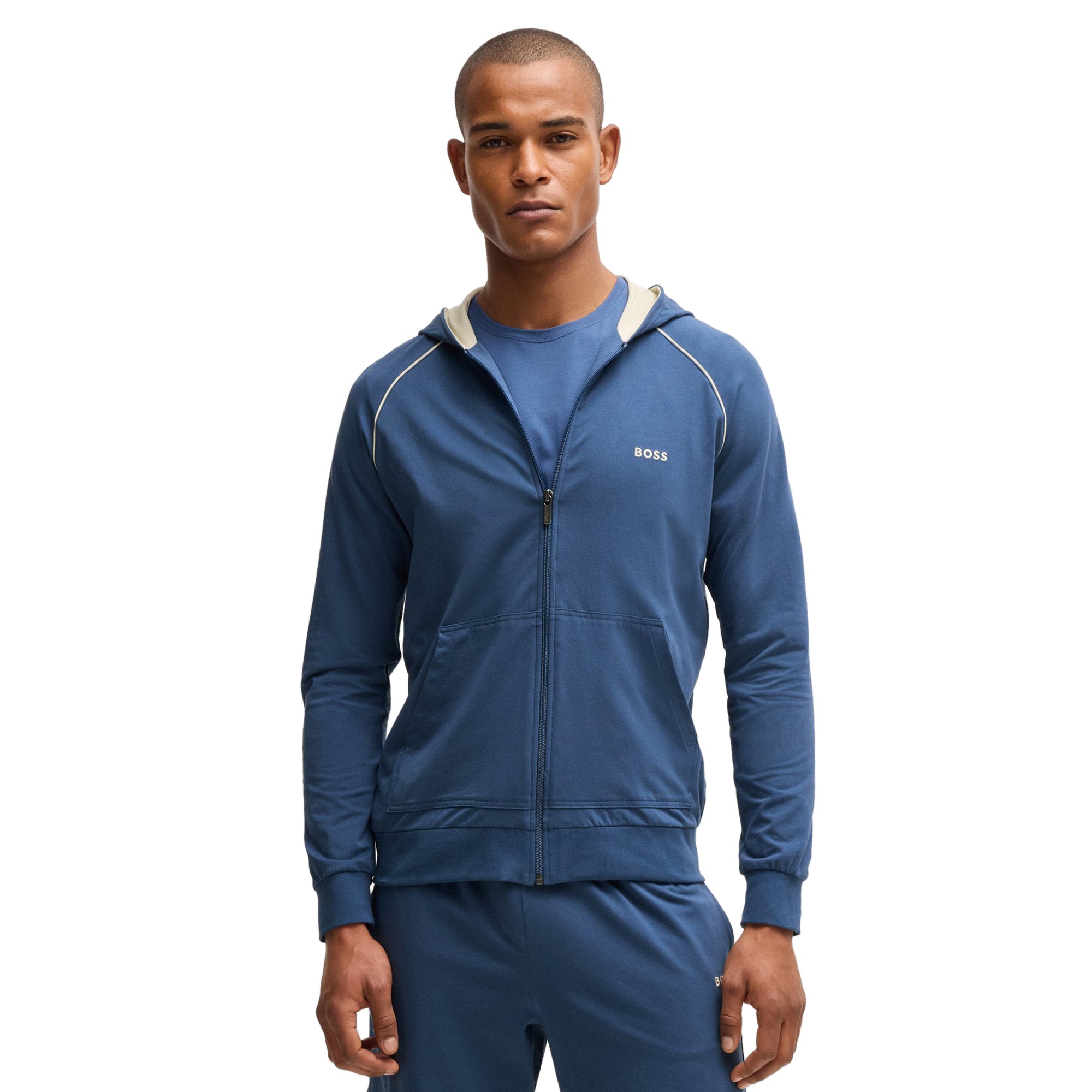 BOSS Mix&Match Hooded Jacket SP25 Medium Blue 425