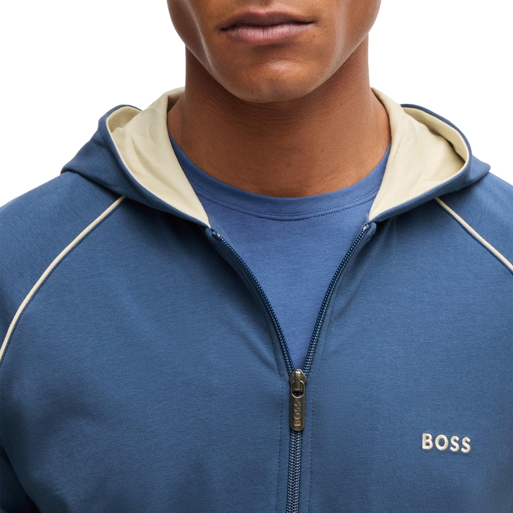 BOSS Mix&Match Hooded Jacket SP25 Medium Blue 425