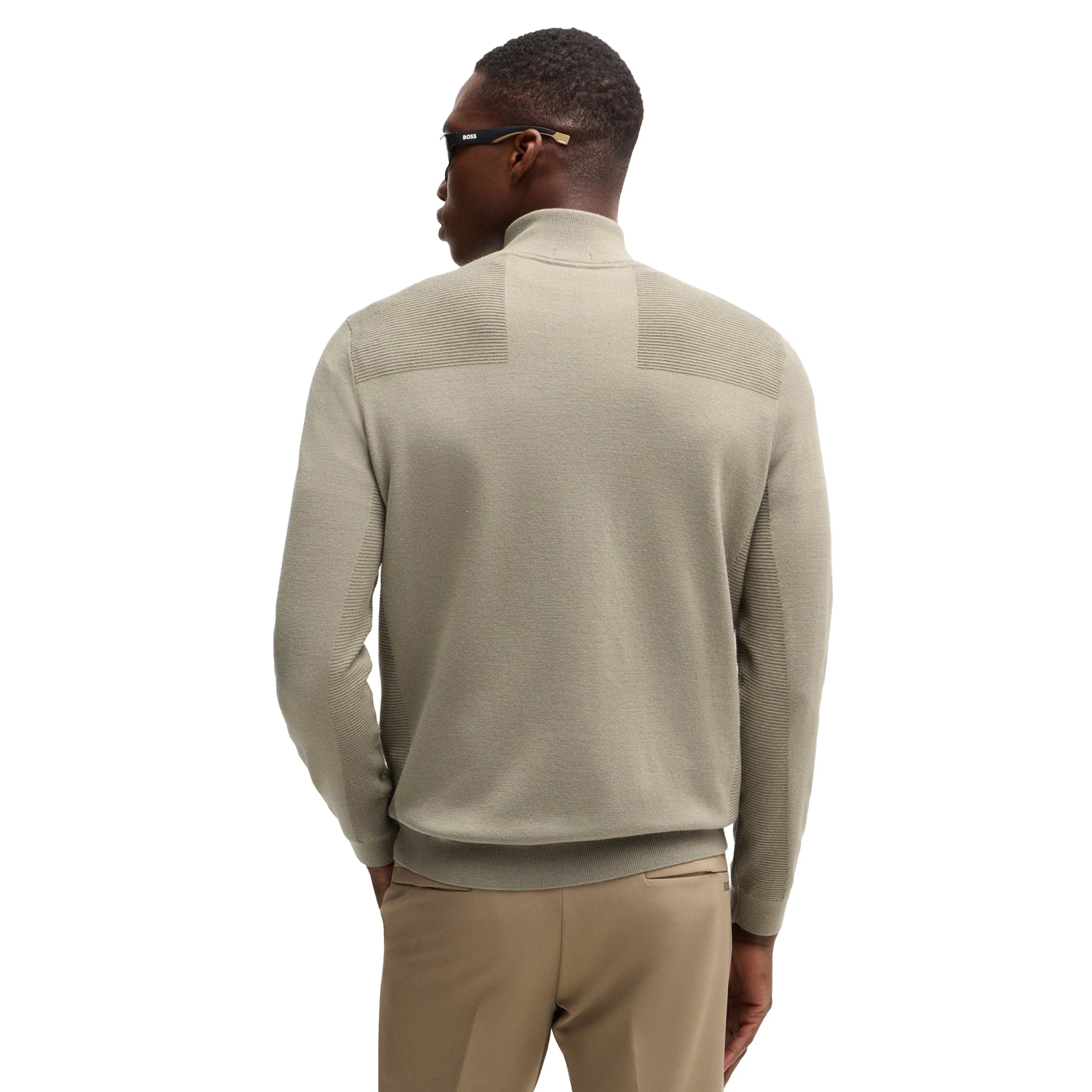 BOSS Momentum-X 1/4 Zip Sweater SP25 Brindle 334