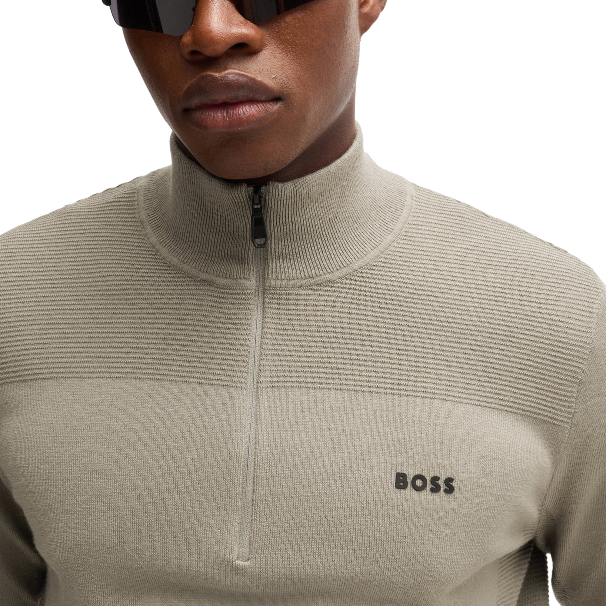 BOSS Momentum-X 1/4 Zip Sweater SP25 Brindle 334