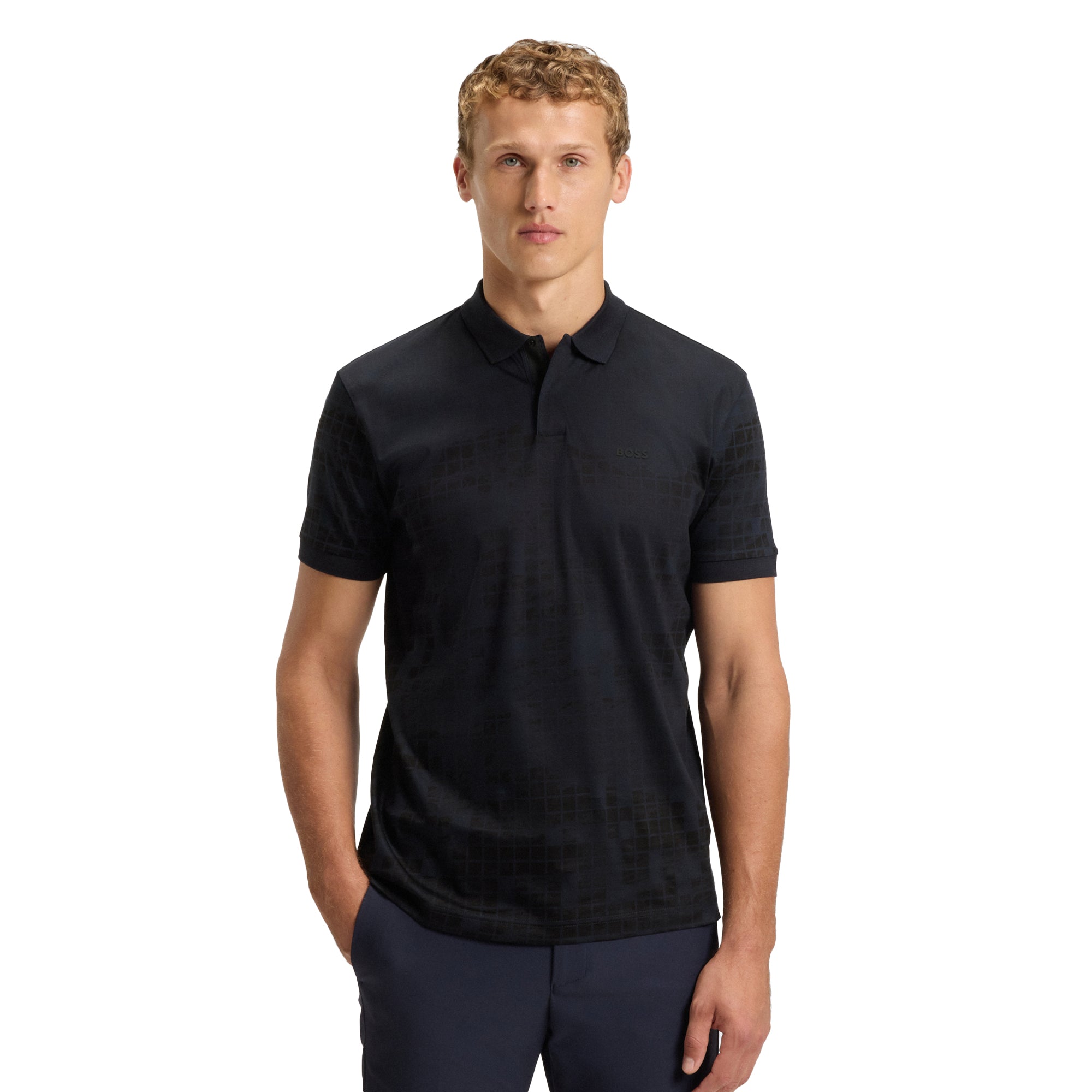 BOSS PL_Clash PLKT Golf Polo Shirt WI25 - Dark Blue 402 - 50548325-402 ...