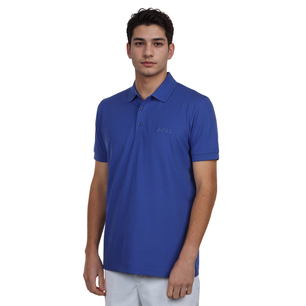 Hugo BOSS Paddy Pro ネイビー ポロシャツ BOSS - Paddy polo shirt in cotton piqué - Blue