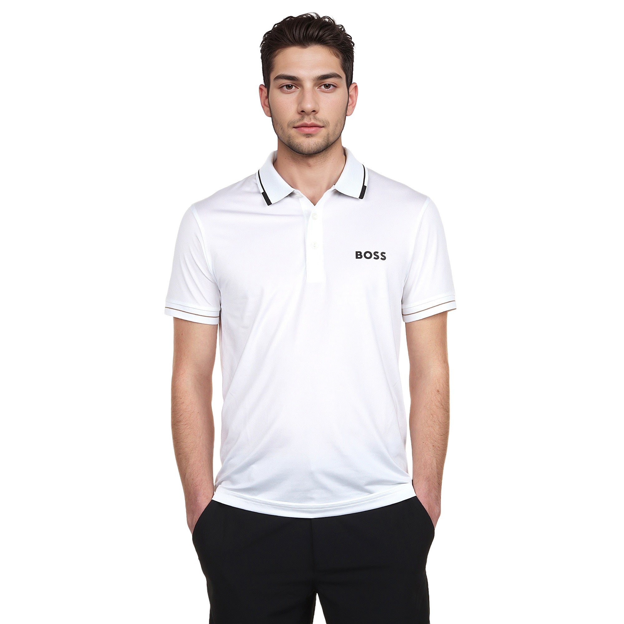 BOSS Paul Pro Polo Shirt SP25 White 104