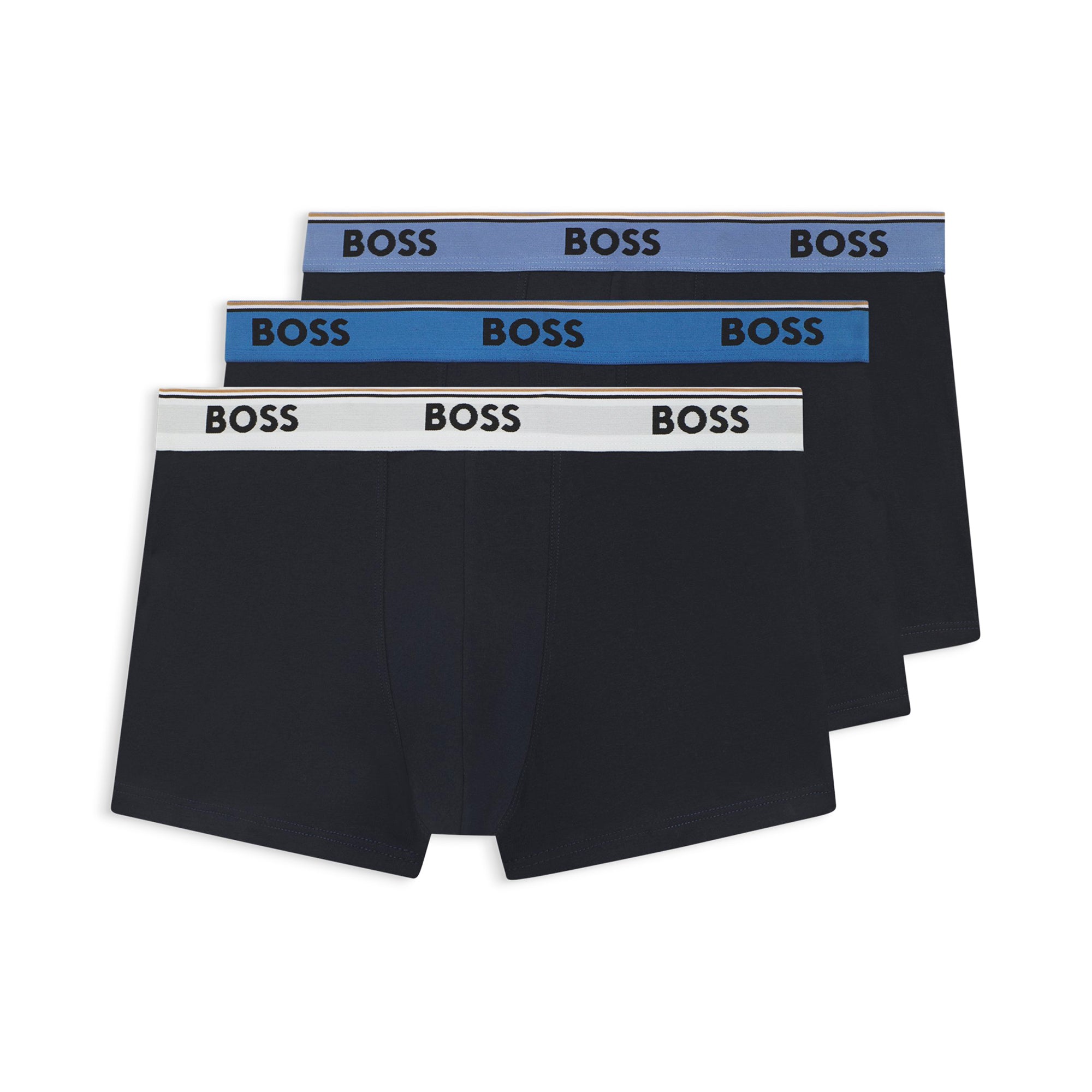 Caleçon BOSS Trunk 3P Power - 95% Coton, 5% élasthanne - Coupe Moderne, Confort Quotidien - 5
