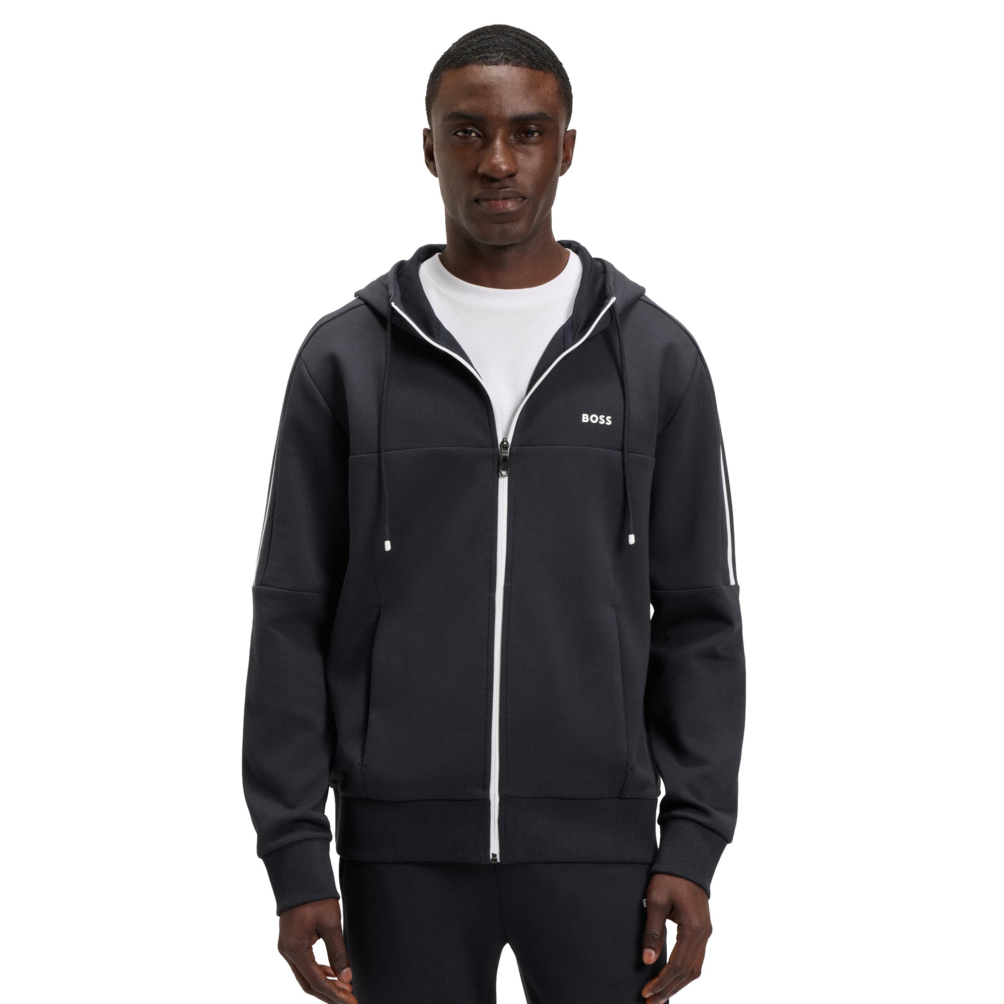 BOSS Saggynos Full Zip Hoodie FA25 - Dark Blue 402 - 50511516-402