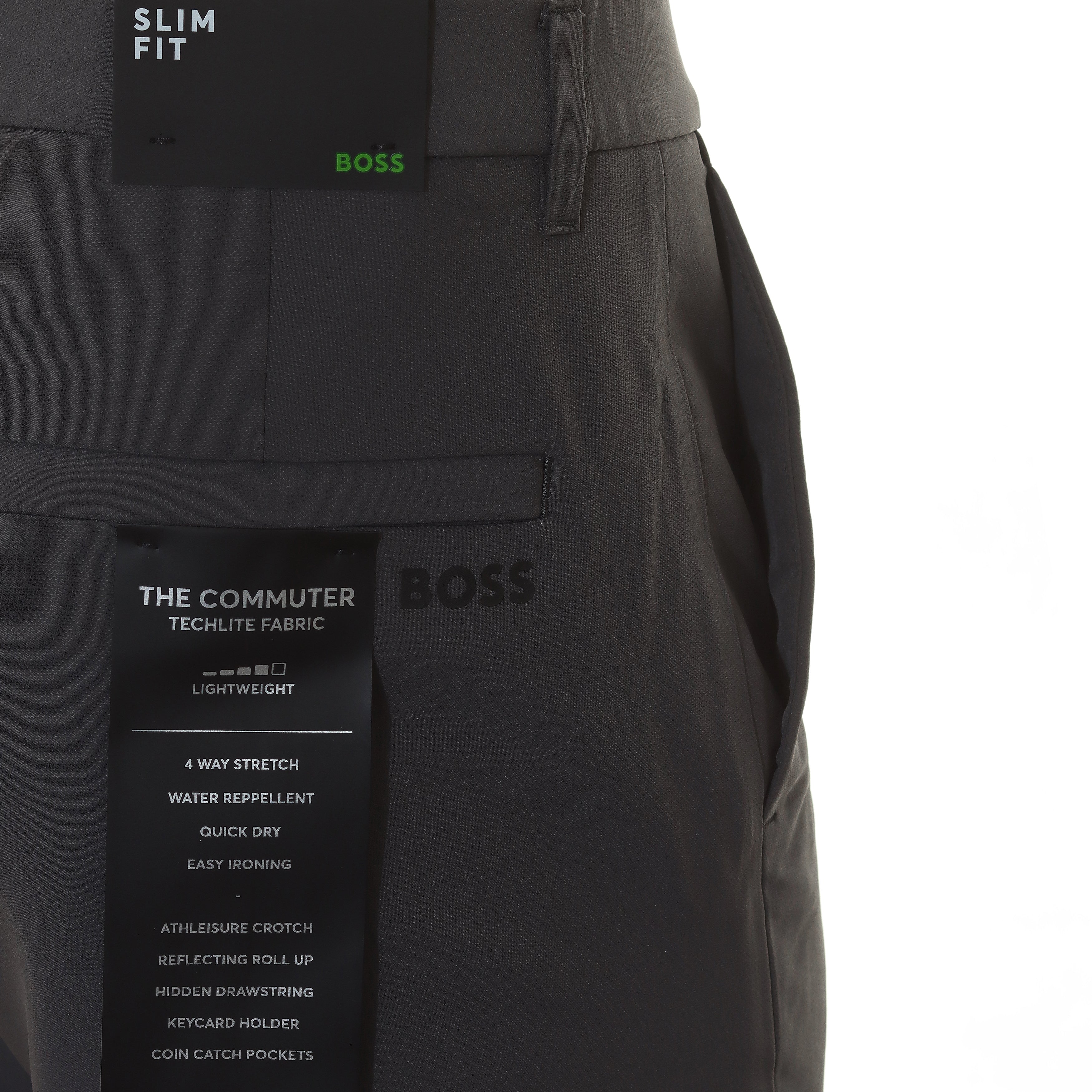 BOSS T_Commuter-Slim Golf Trousers 50495497 Dark Grey 027 | Function18