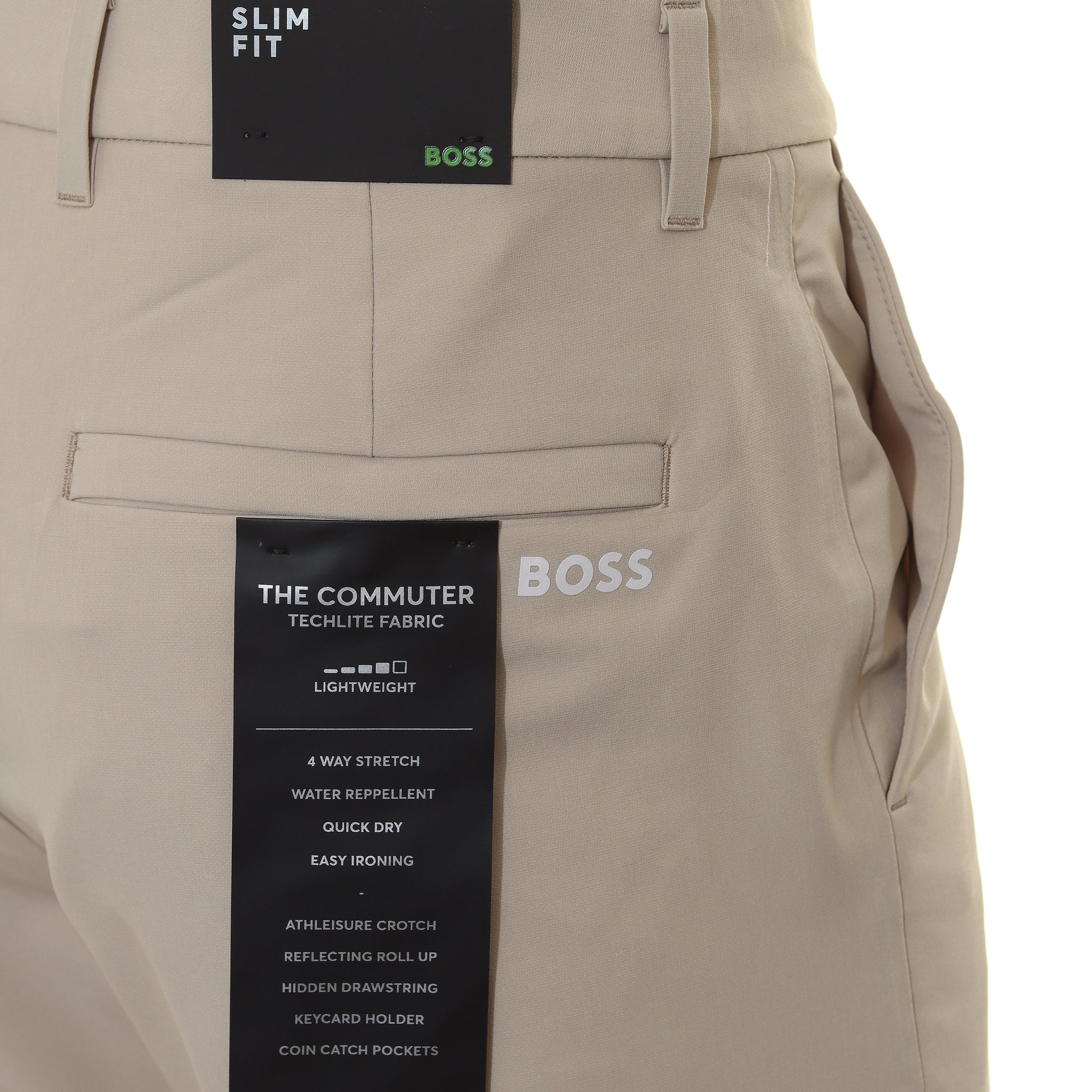 BOSS T_Commuter-Slim Golf Trousers 50495497 Beige 269 | Function18