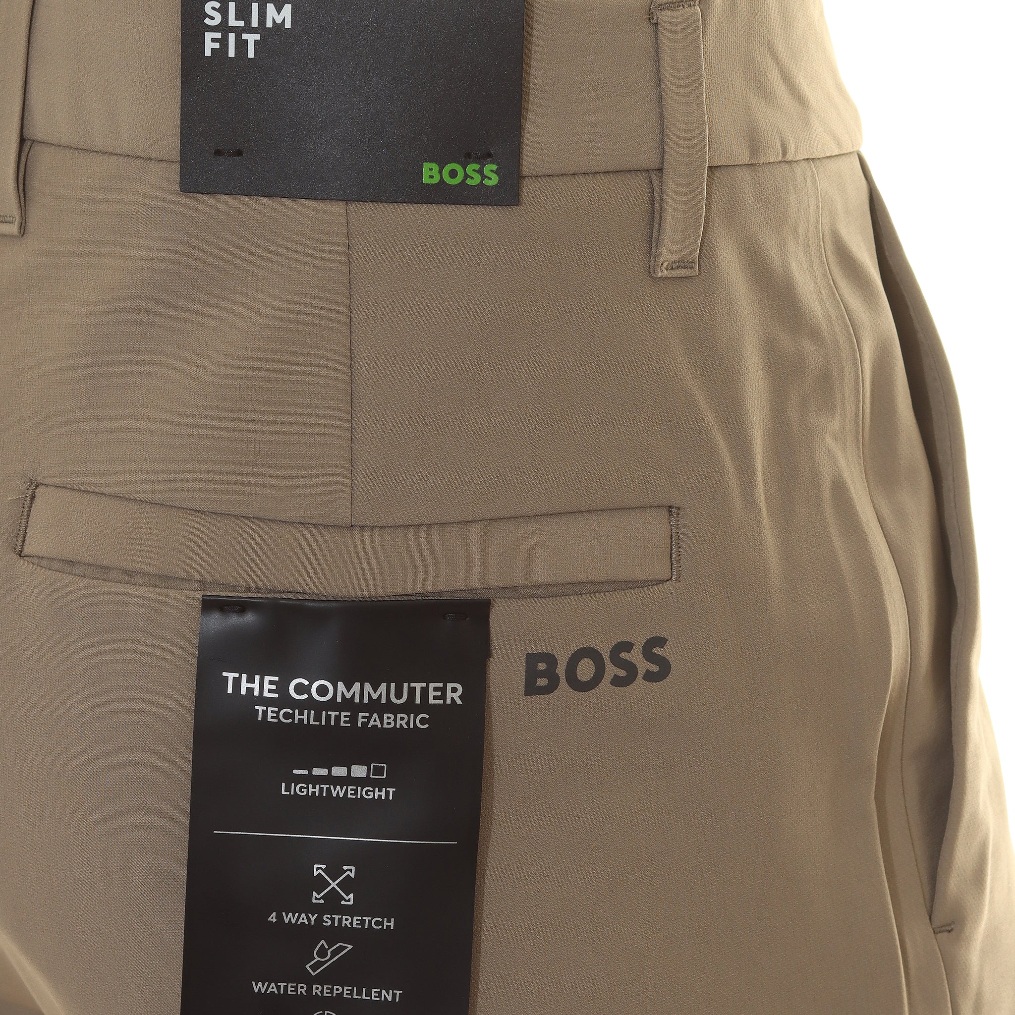 BOSS T_Commuter-Slim Golf Trousers Taupe 334