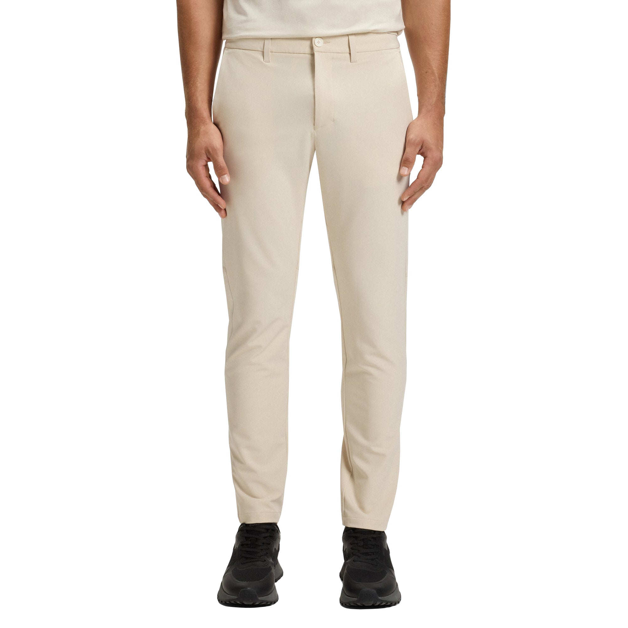 BOSS T_Commuter-Slim Golf Trousers WI25 - Light Beige 131