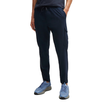 BOSS T_Urbanex-Cargo Light Golf Trousers SP25 Dark Blue 402