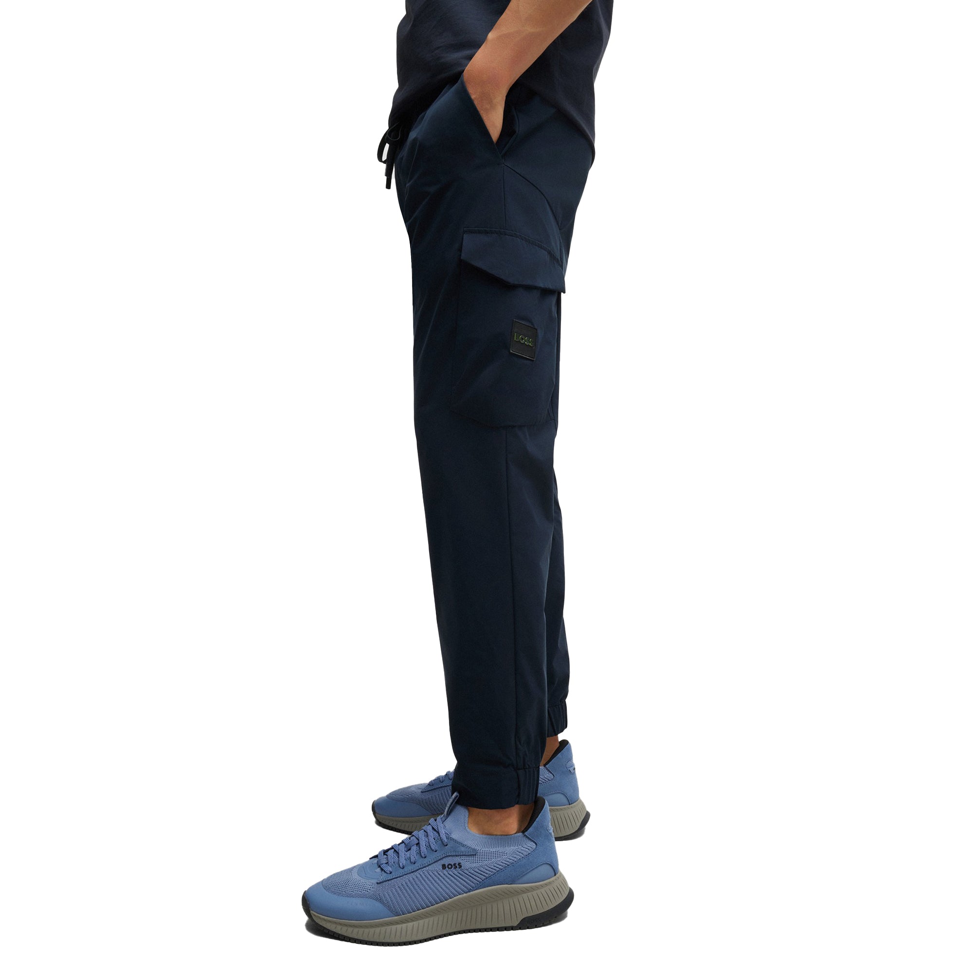 BOSS T_Urbanex-Cargo Light Golf Trousers SP25 Dark Blue 402