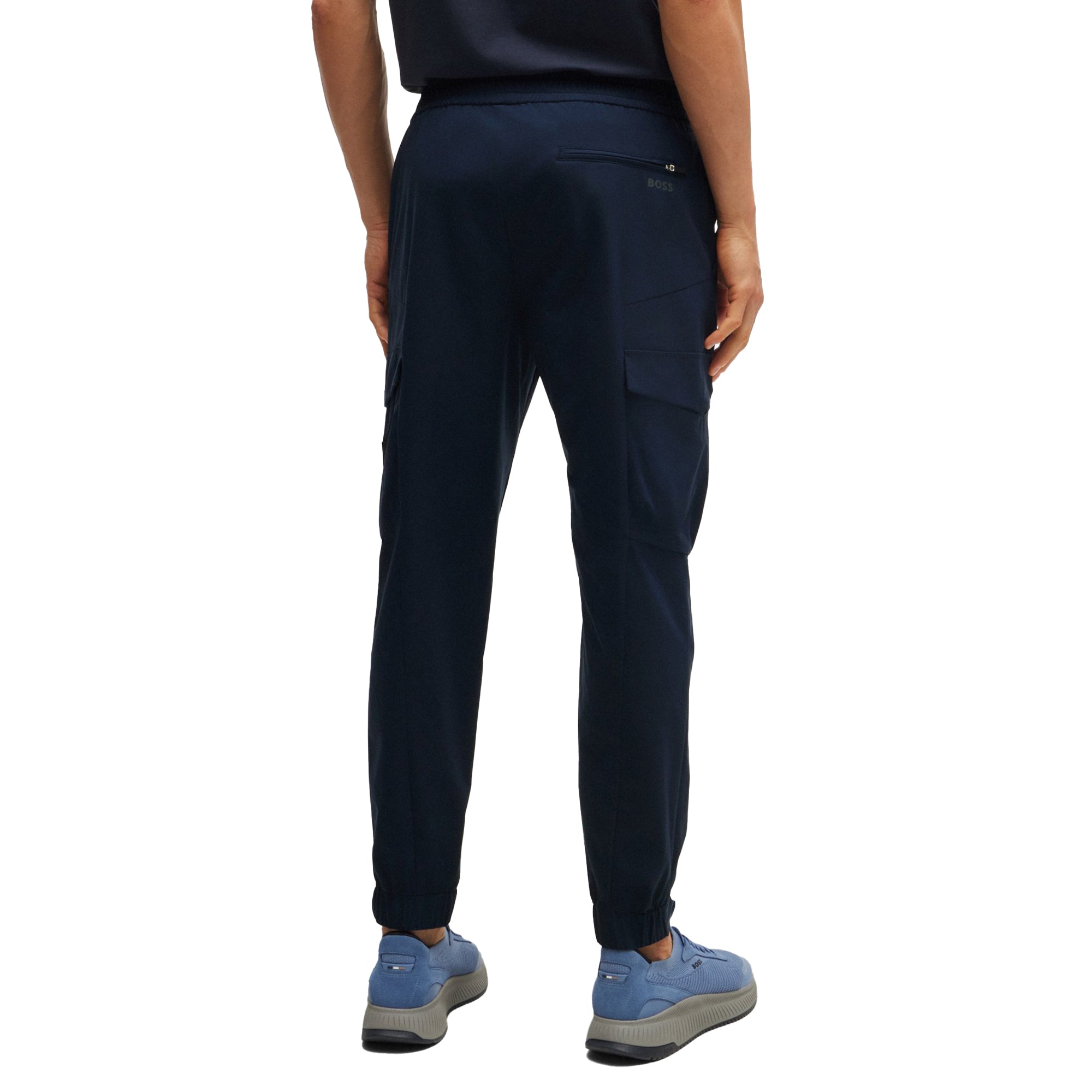 BOSS T_Urbanex-Cargo Light Golf Trousers SP25 Dark Blue 402