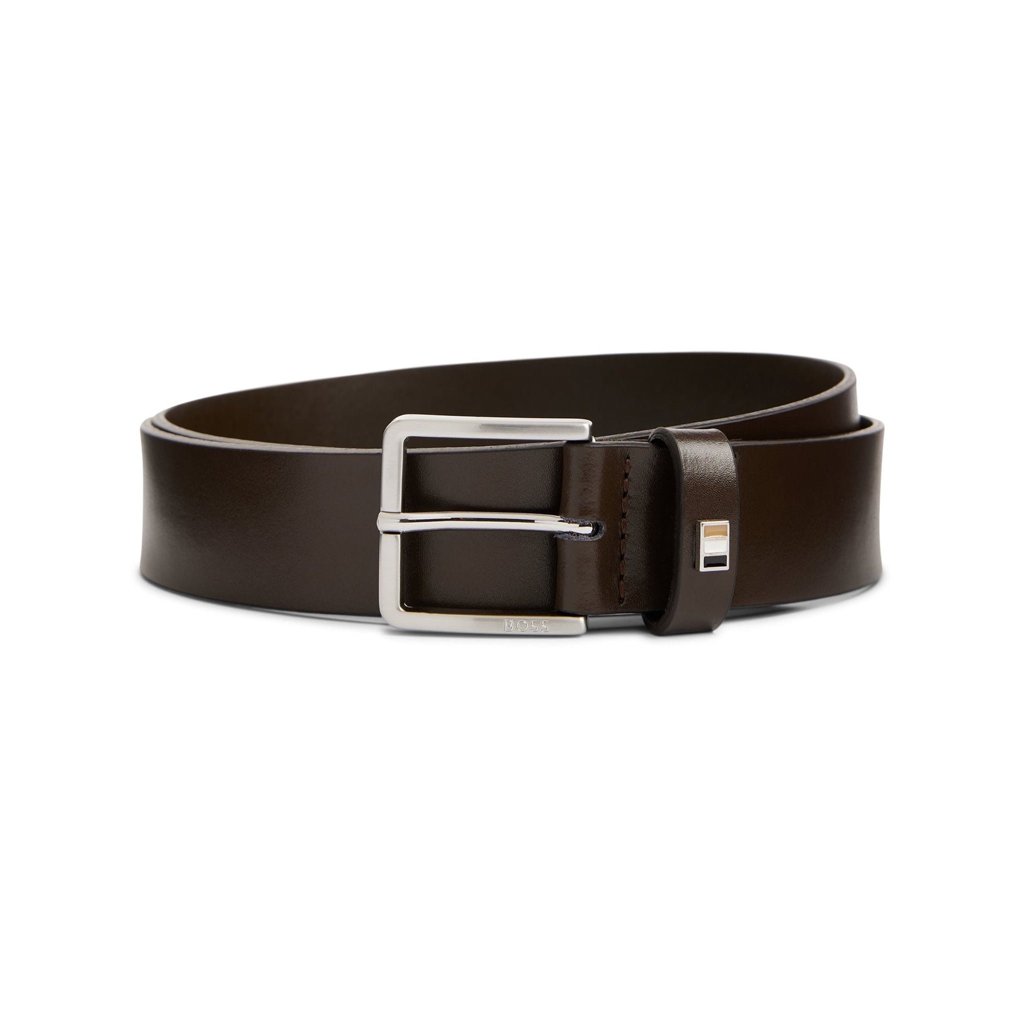 BOSS Ther-Flag-E Golf Belt SP25 Dark Brown 205