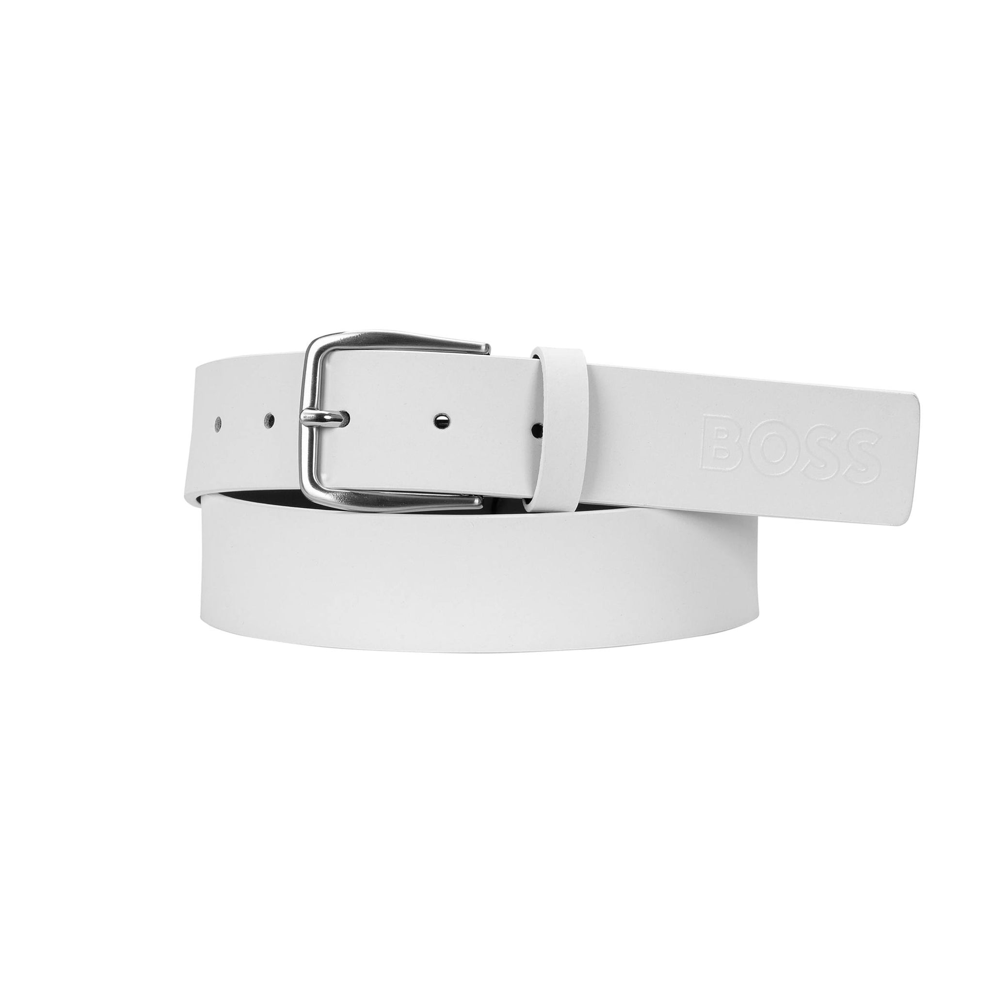 BOSS Tobi-LogTip Golf Belt White 100