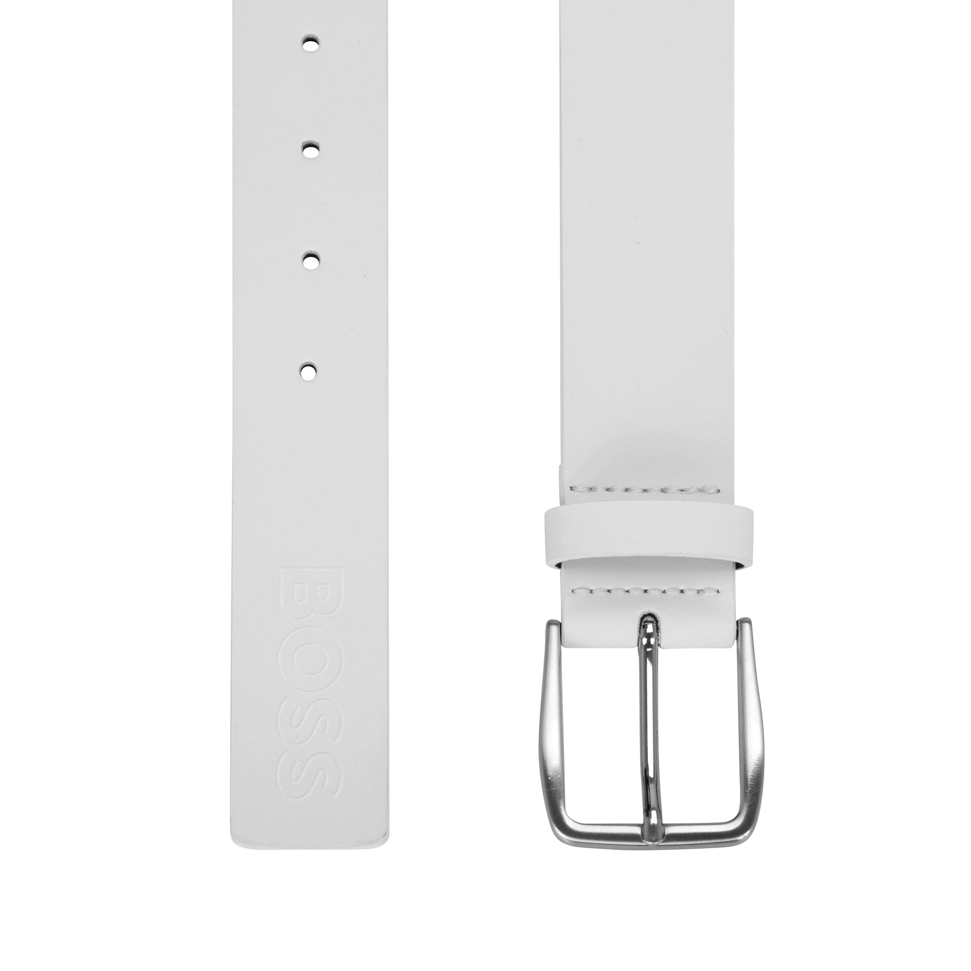BOSS Tobi-LogTip Golf Belt White 100