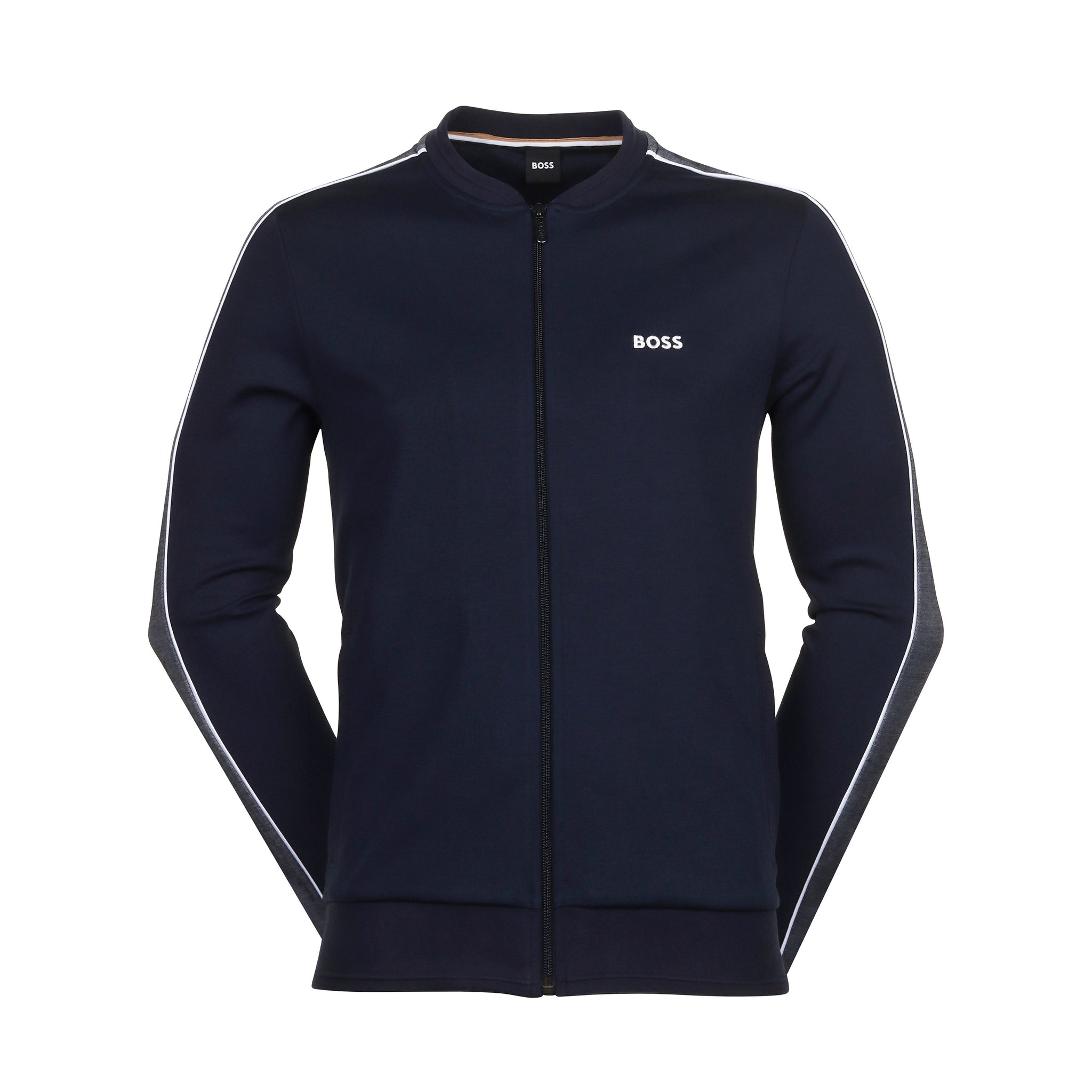 BOSS Tracksuit Full Zip College Collar Jacket SP24 50511037 Dark Blue ...