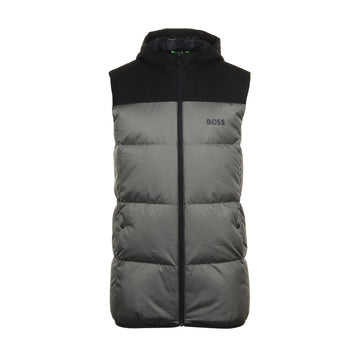 BOSS V-Hamar2 Padded Hooded Vest Charcoal 056