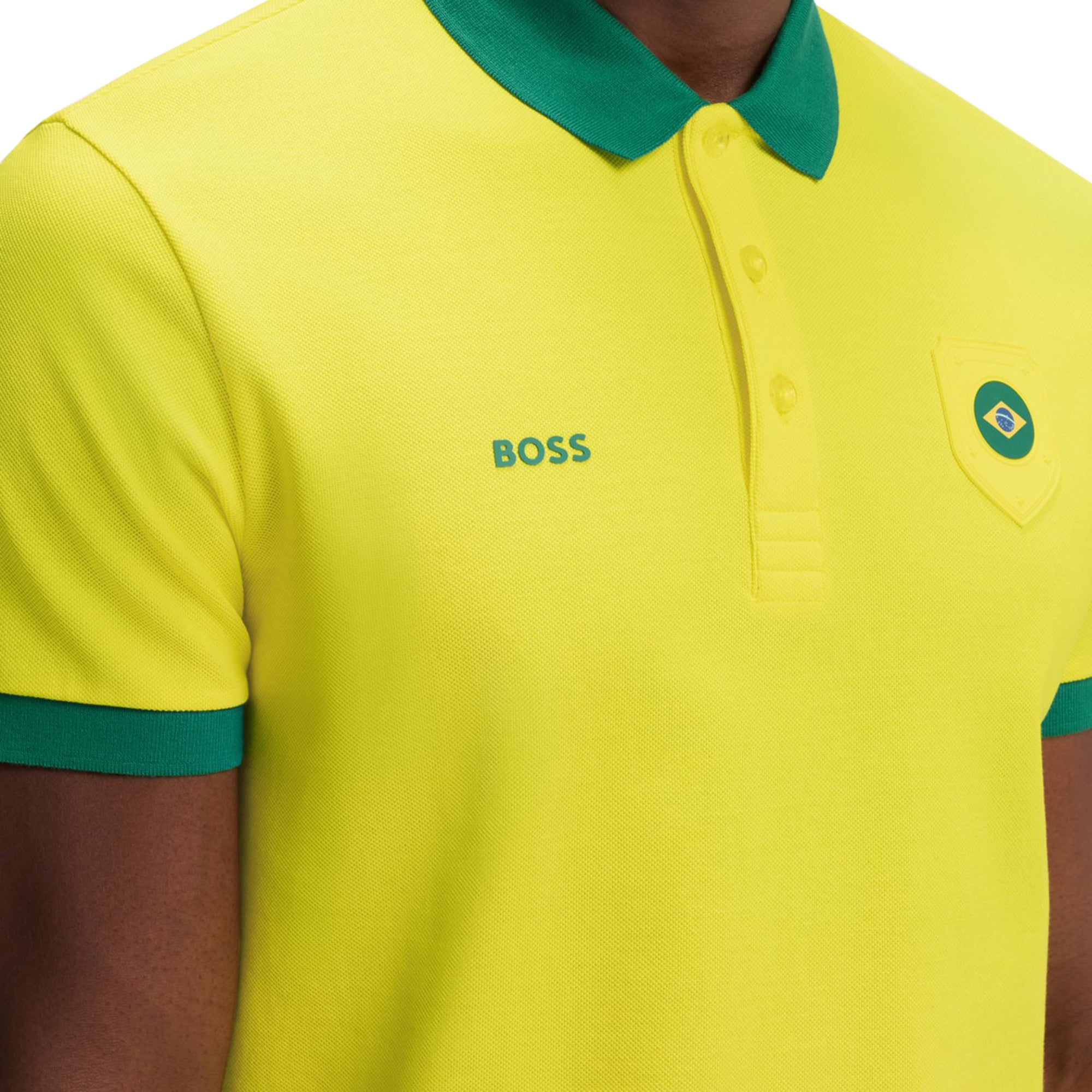 BOSS World Cup Lux Golf Polo Shirt - Light Yellow 740 - 50559263-740 ...