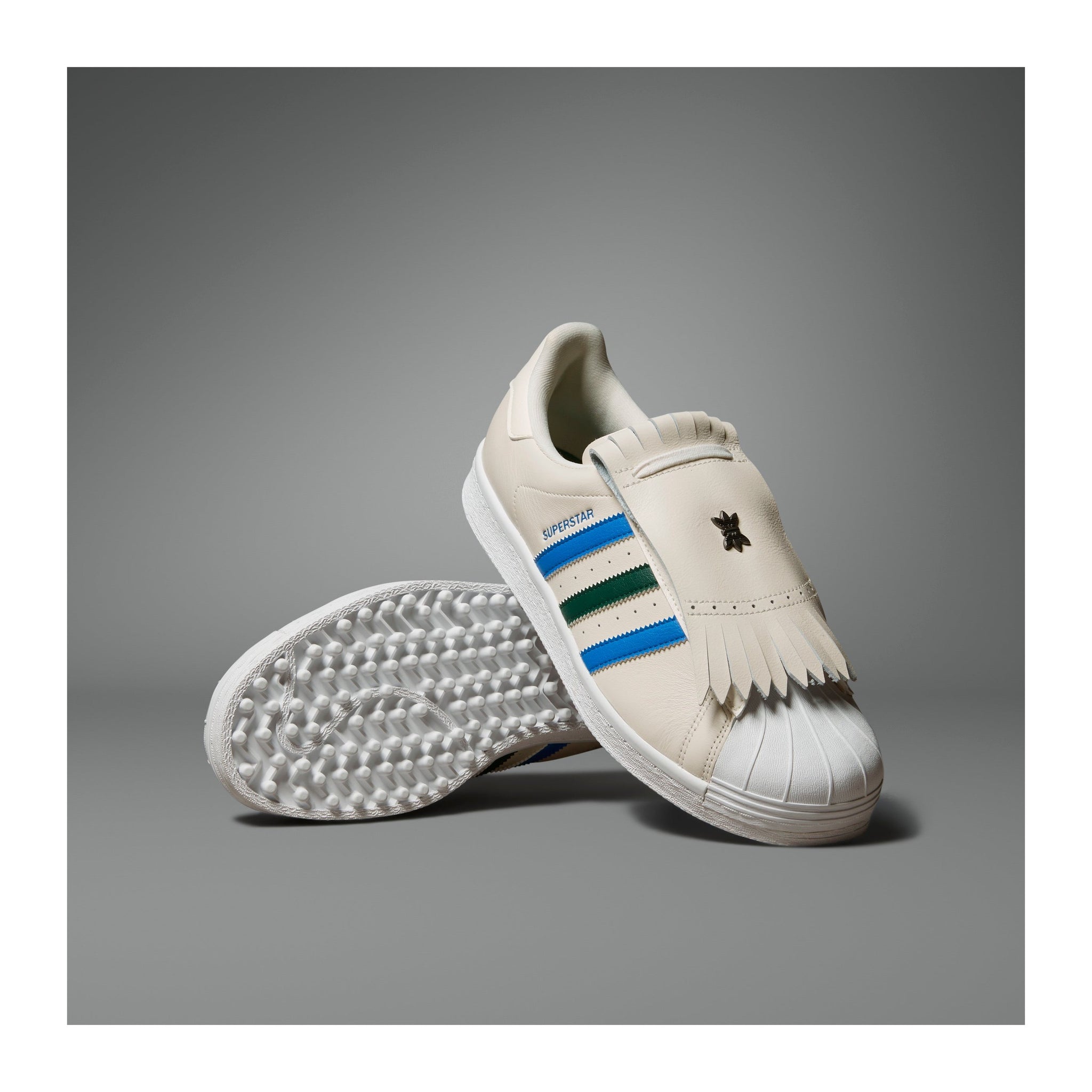 adidas Superstar SL Rolling Links Golf Shoes Chalk White/Green/Blue