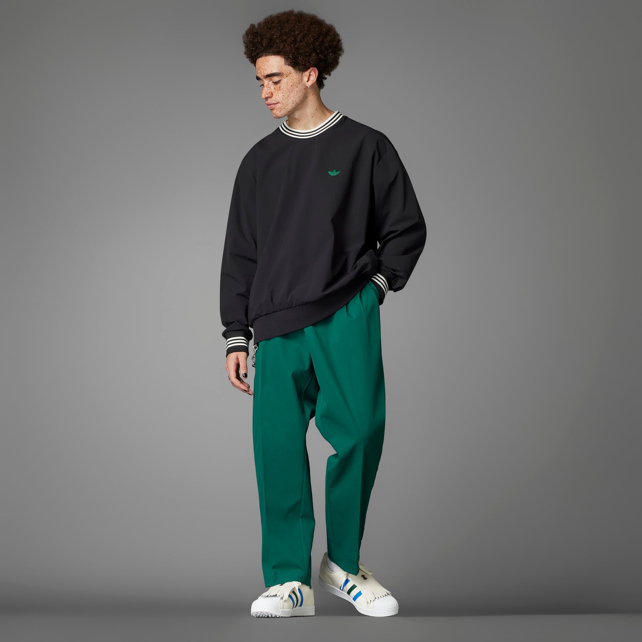 adidas Golf Rolling Links DWR Crew Neck - Black - IW6656