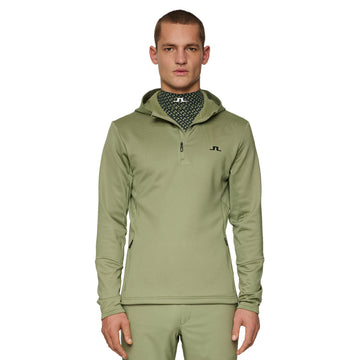 J.Lindeberg Golf Aerial 1/4 Zip Hoodie SS25 Oil Green M311
