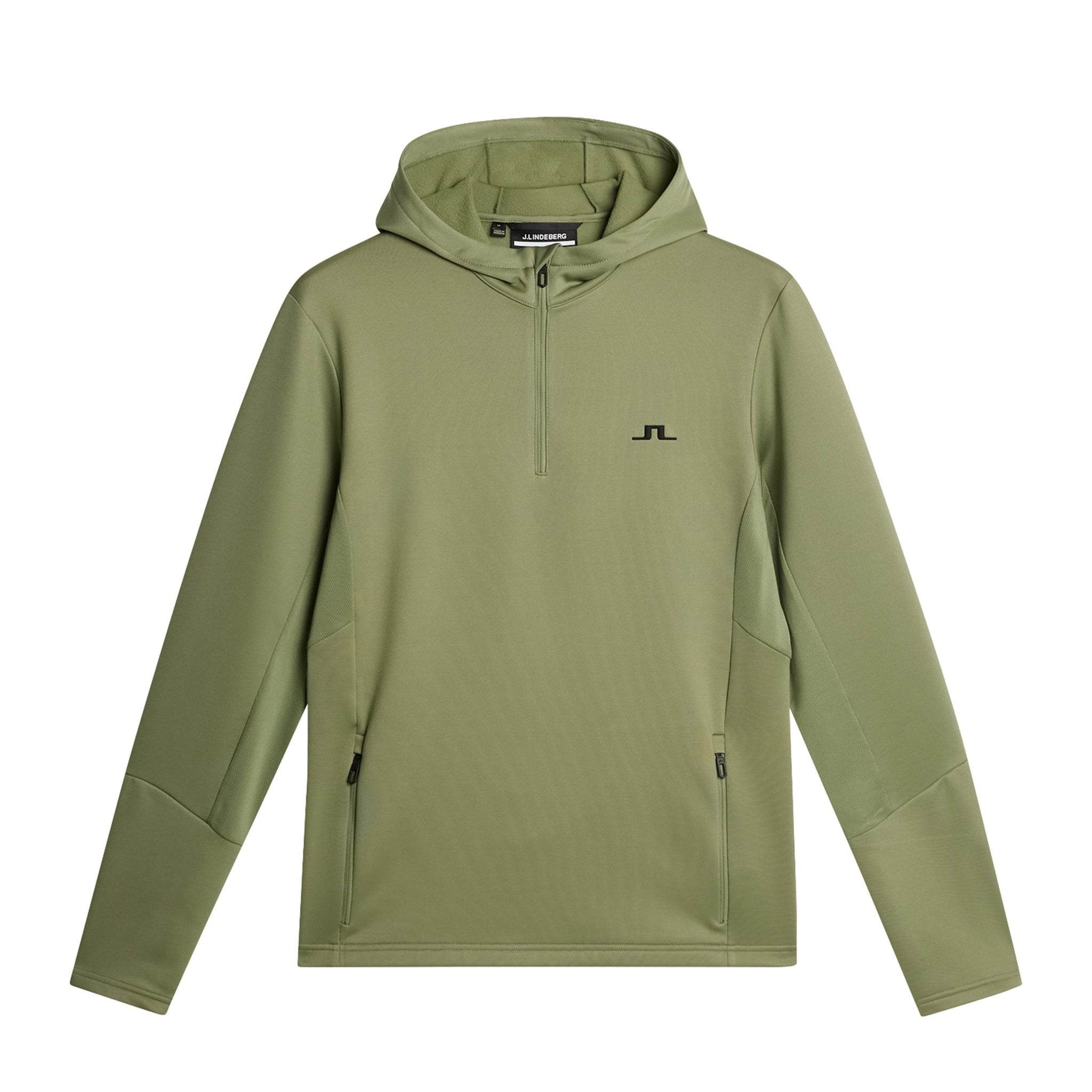 J.Lindeberg Golf Aerial 1/4 Zip Hoodie SS25 Oil Green M311