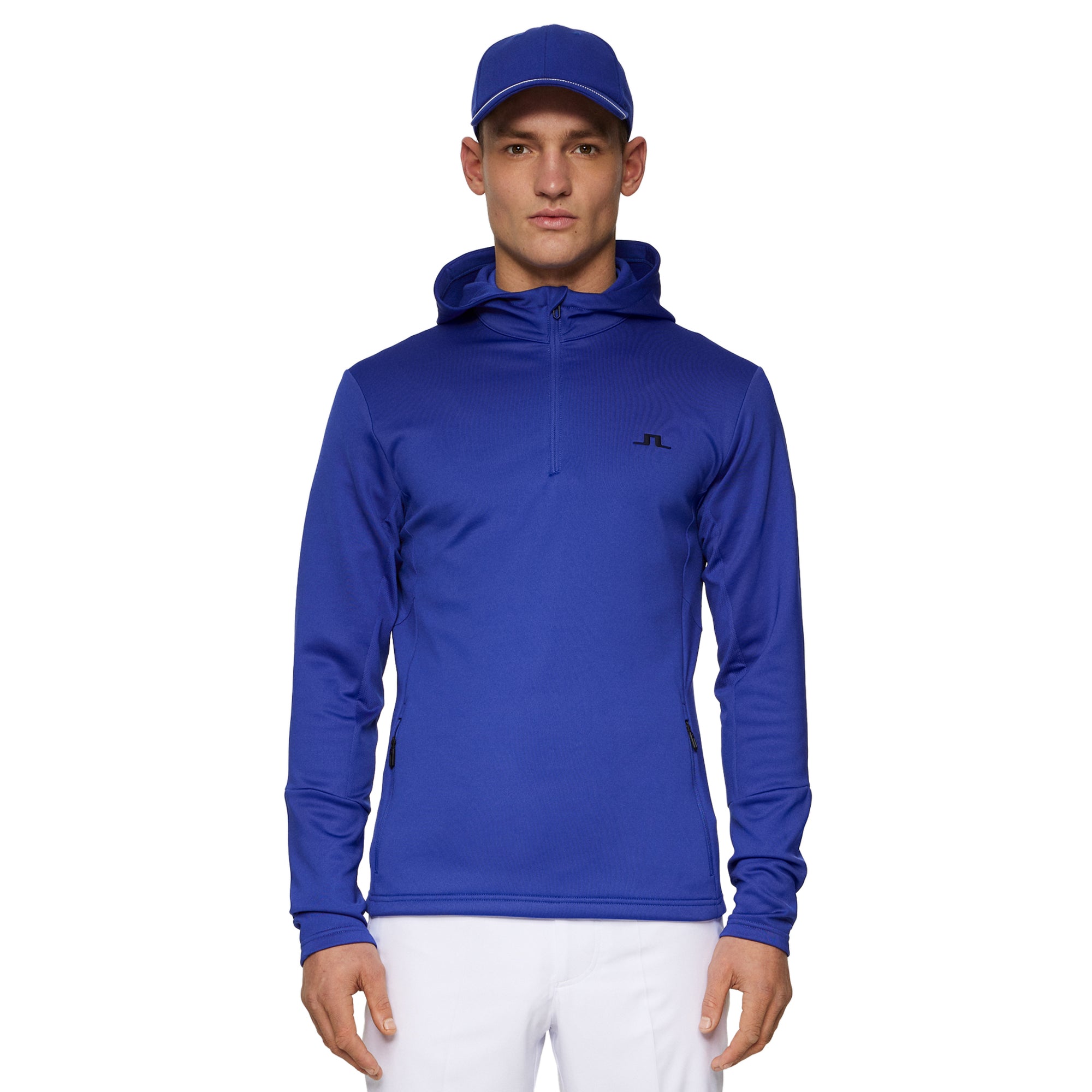 J.Lindeberg Golf Aerial 1/4 Zip Hoodie SS25 Clematis Blue O356