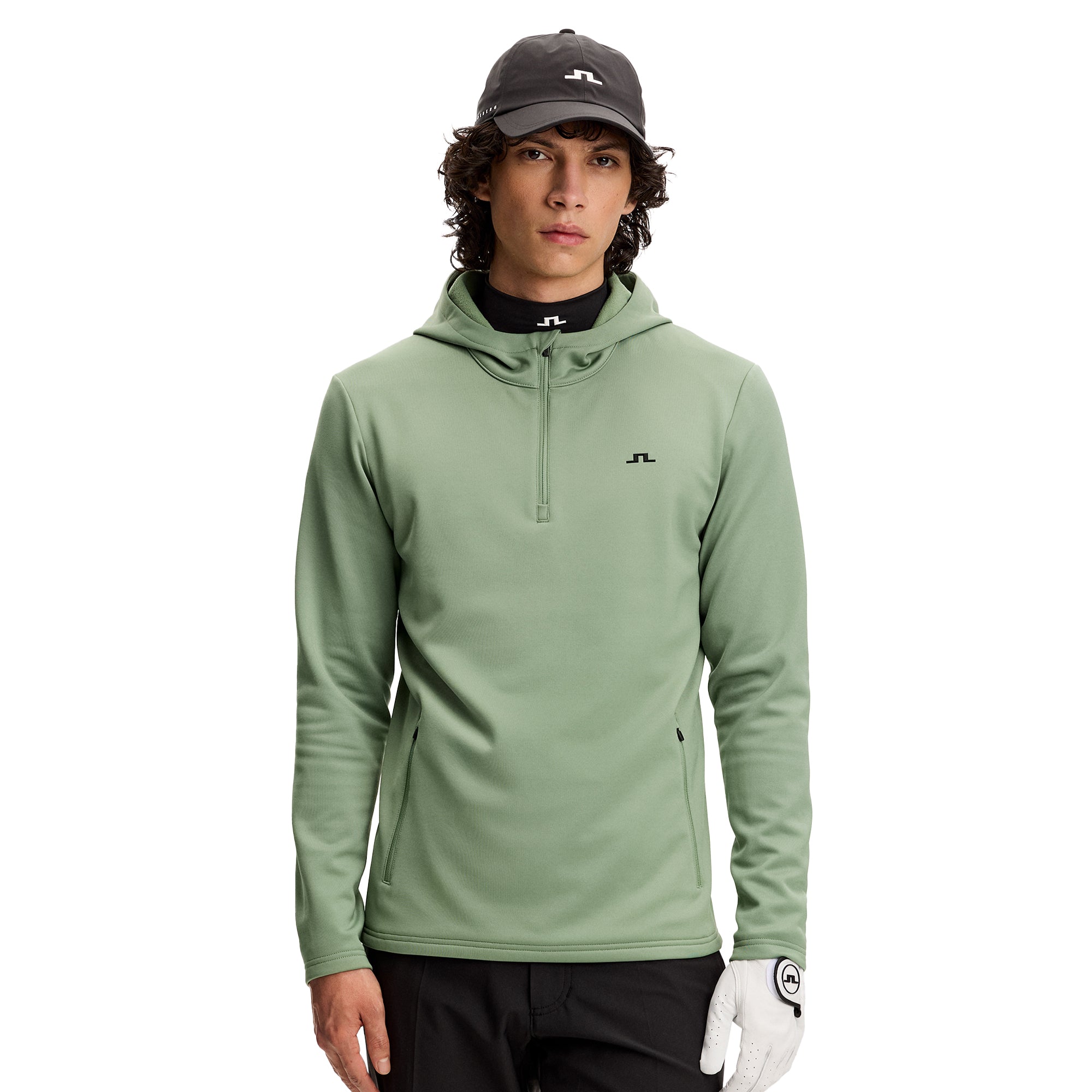 J.Lindeberg Golf Aerial 1/4 Zip Hoodie SS26 - JL Navy 6855