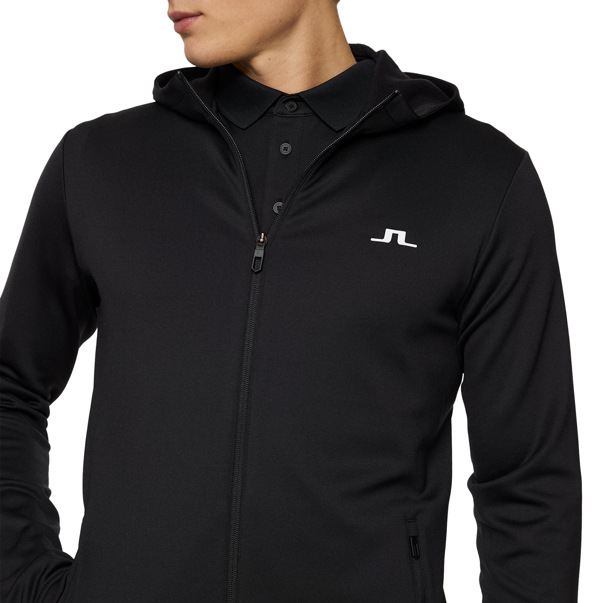 J.Lindeberg Golf Aerial Full Zip Hoodie SS25 Black 9999