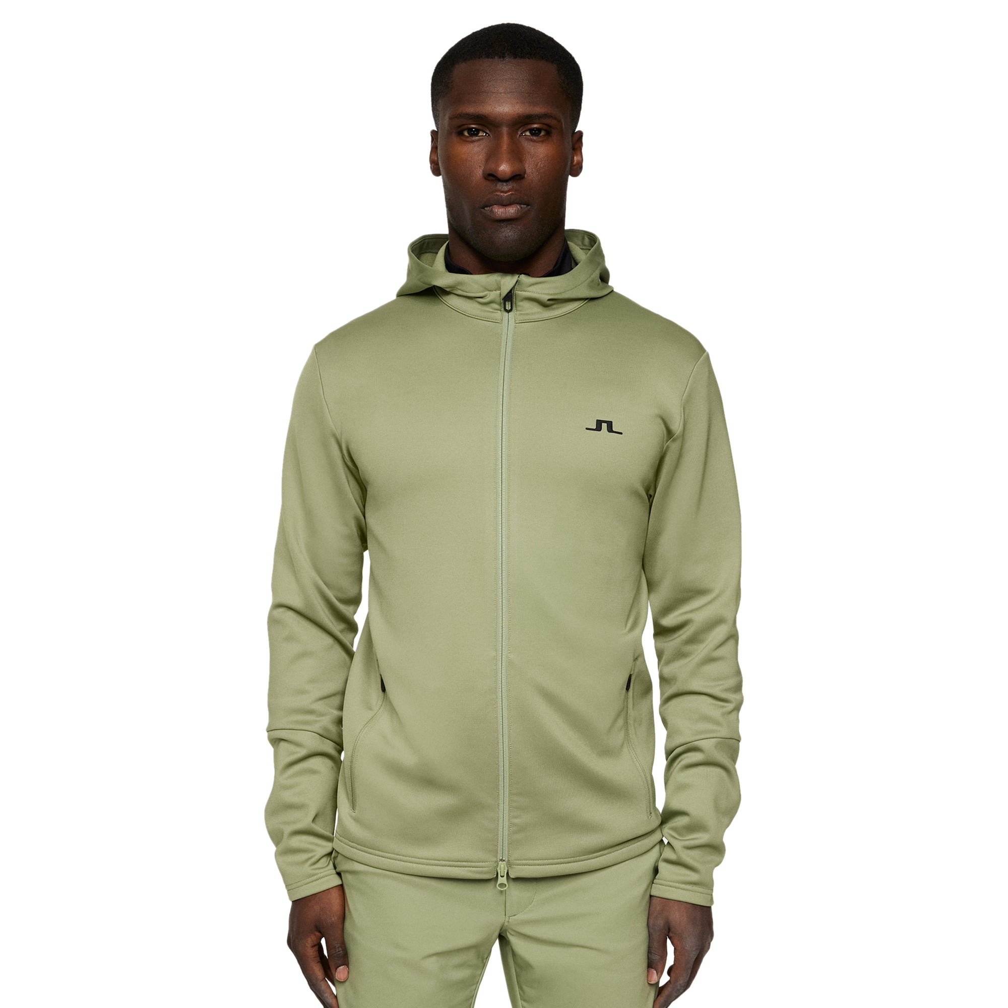J.Lindeberg Golf Aerial Full Zip Hoodie SS25 Oil Green M311