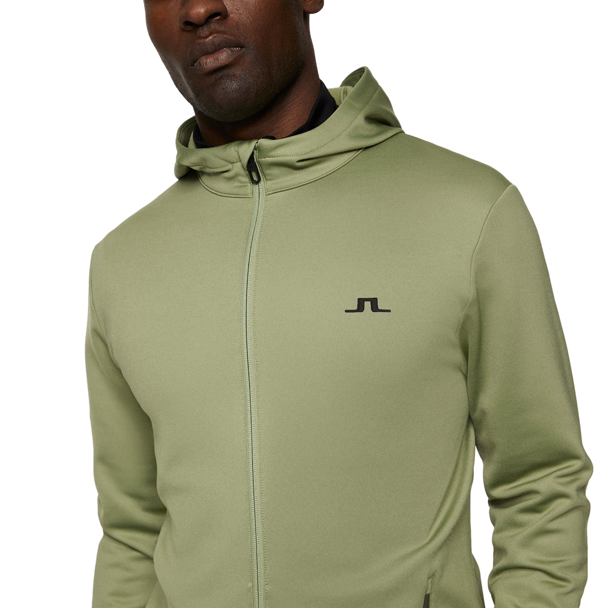 J.Lindeberg Golf Aerial Full Zip Hoodie SS25 Oil Green M311