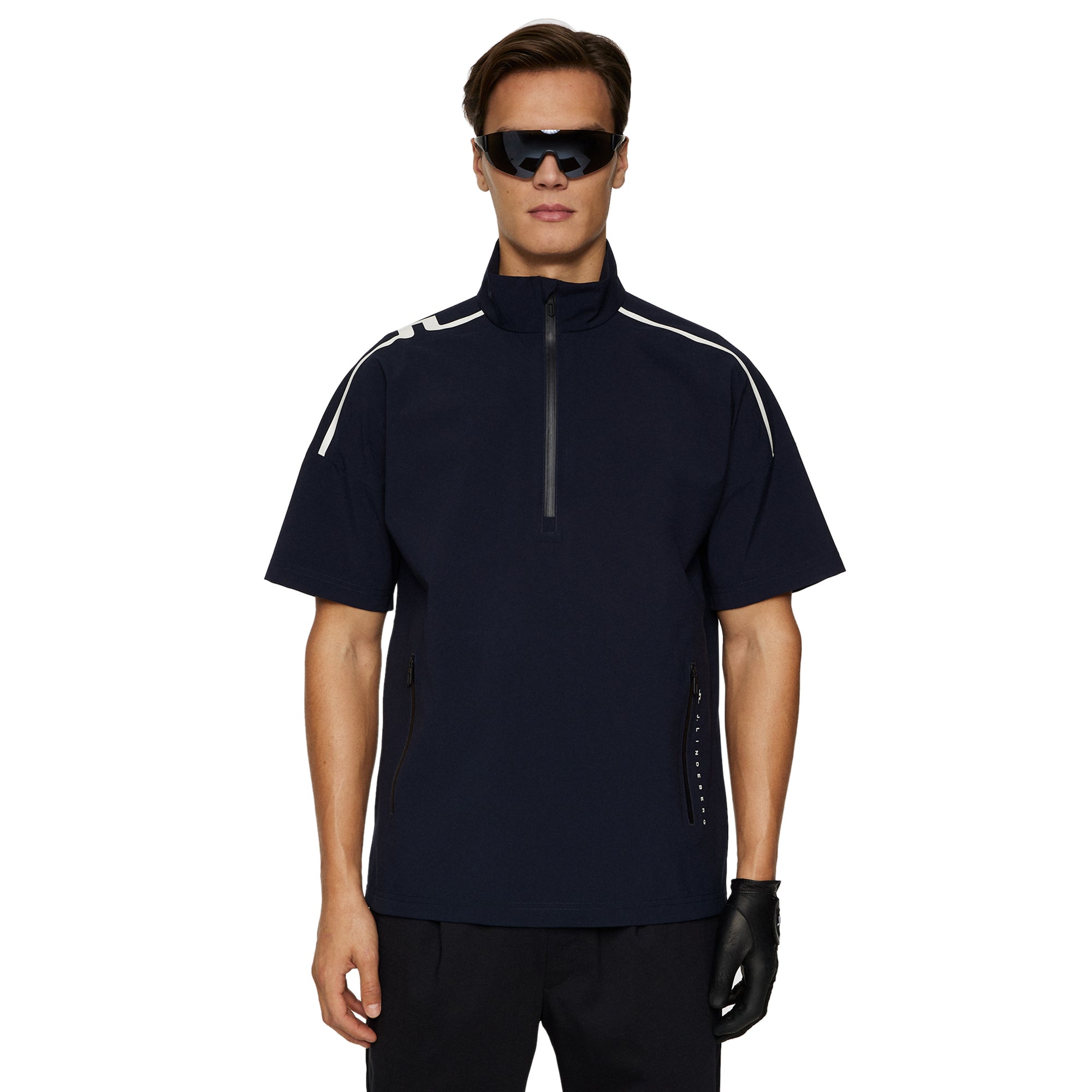 J.Lindeberg Golf Arvid Rain Shirt SS25 JL Navy 6855