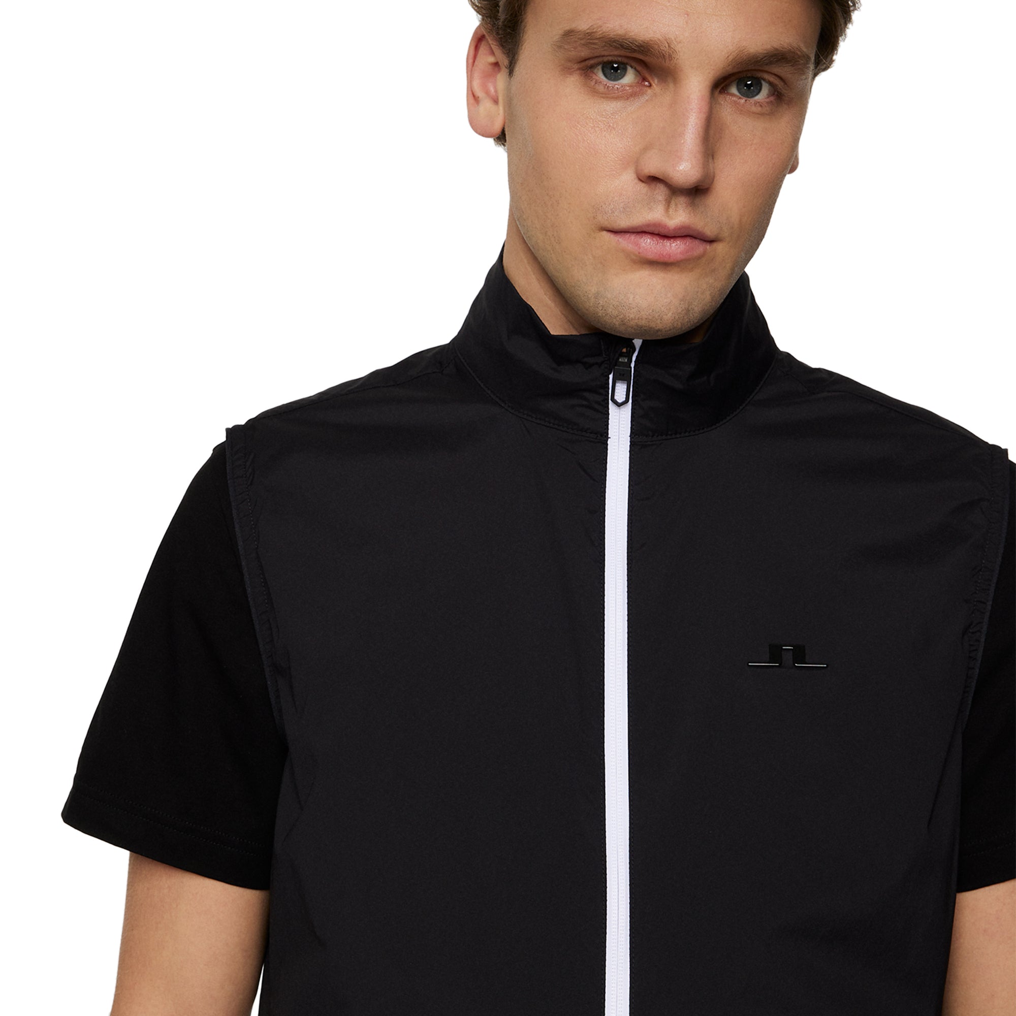 J.Lindeberg Golf Ash Light Packable Vest SS25 Black 9999