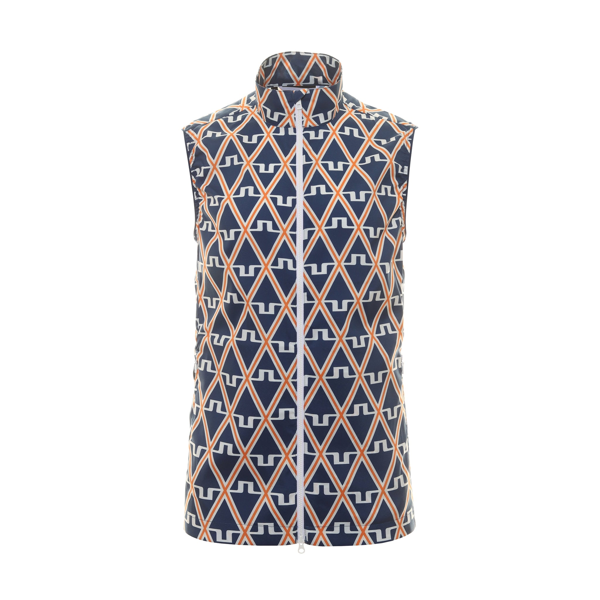 J.Lindeberg Golf Ash Light Print Packable Vest GMOW08866 Estate Blue