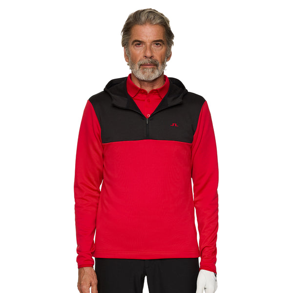 Ｊ.LINDEBERG J.Lindeberg Golf Banks Zip Hoodie WH25 - Barbados Cherry G131