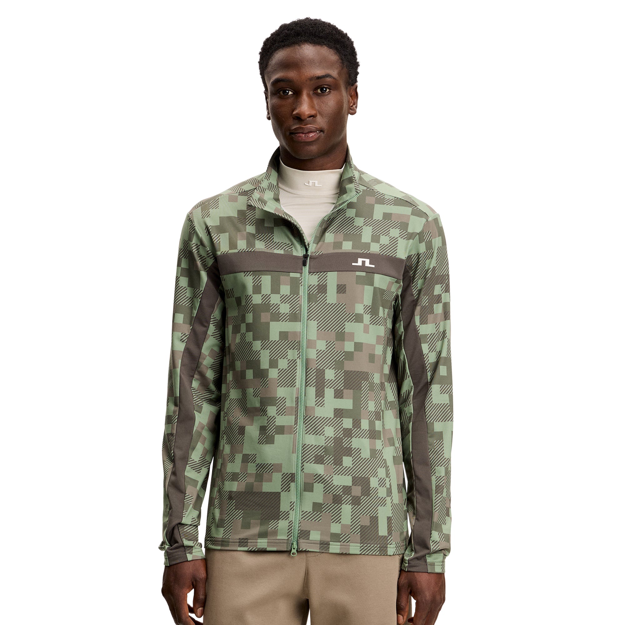 J.Lindeberg Golf Bridger Tour Print Mid Layer SS26 - Tour 26 Tonal