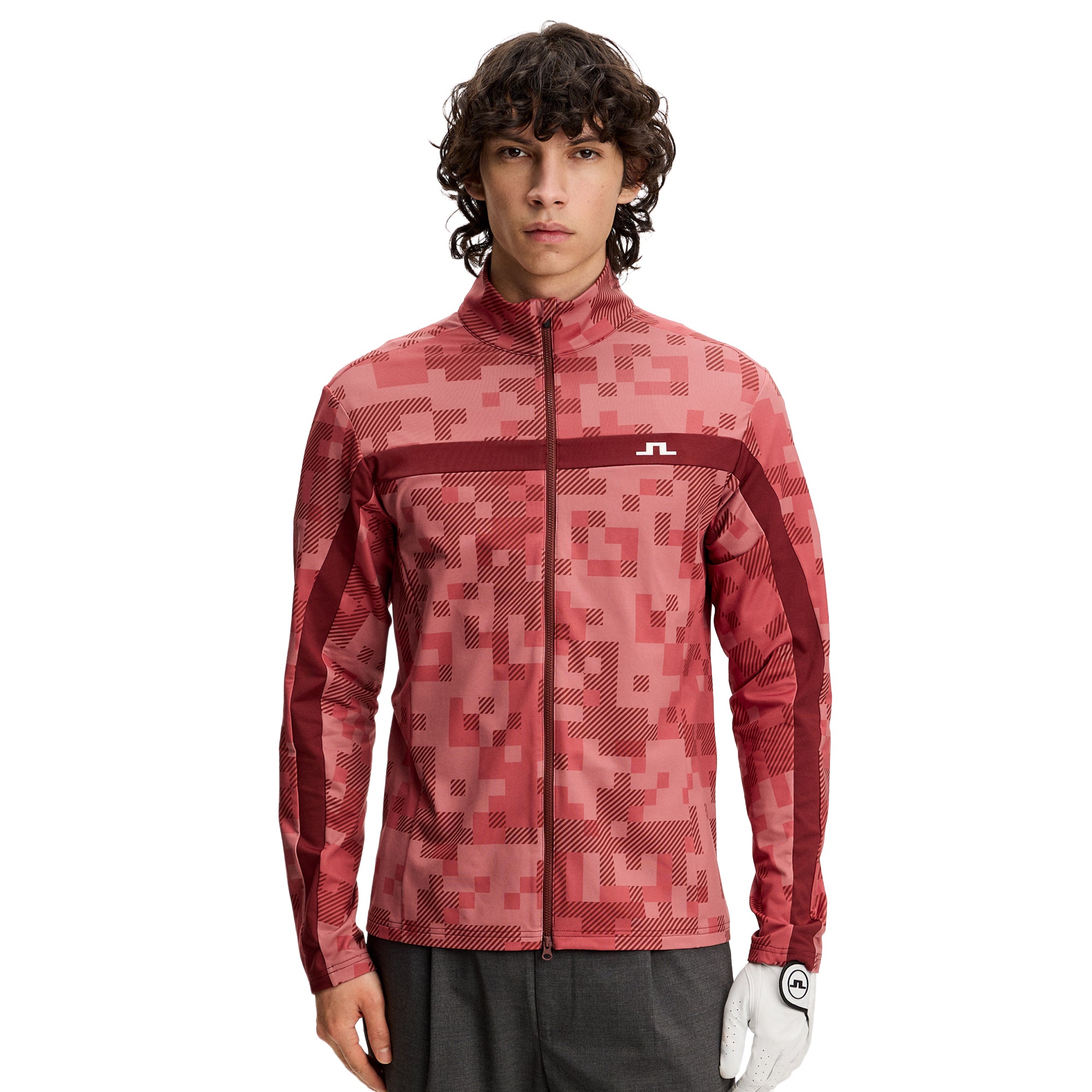 J.Lindeberg Golf Bridger Tour Print Mid Layer SS26 - Tour 26 Tonal