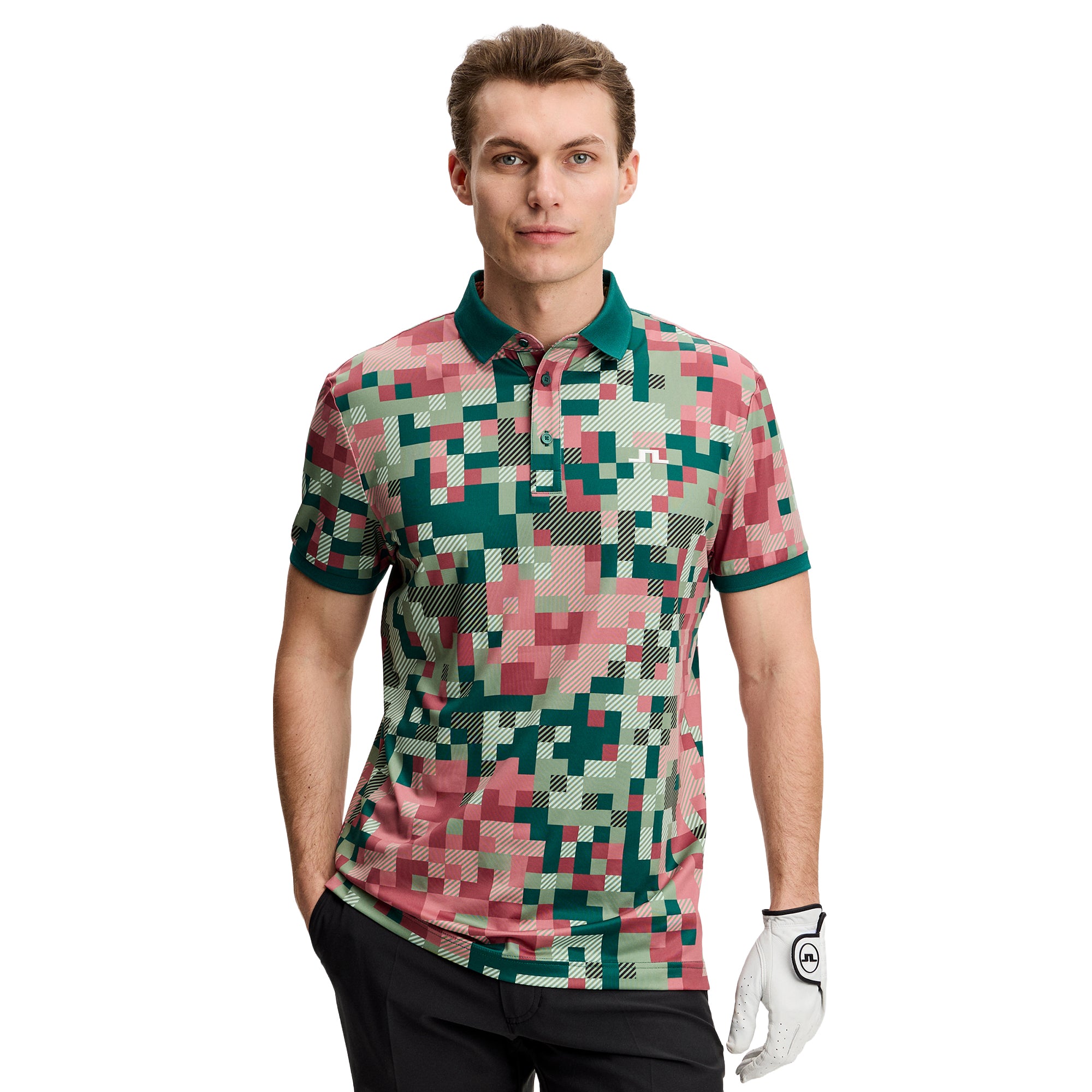 J.Lindeberg Golf Bridger Tour Print Polo Shirt SS26 - Tour 26